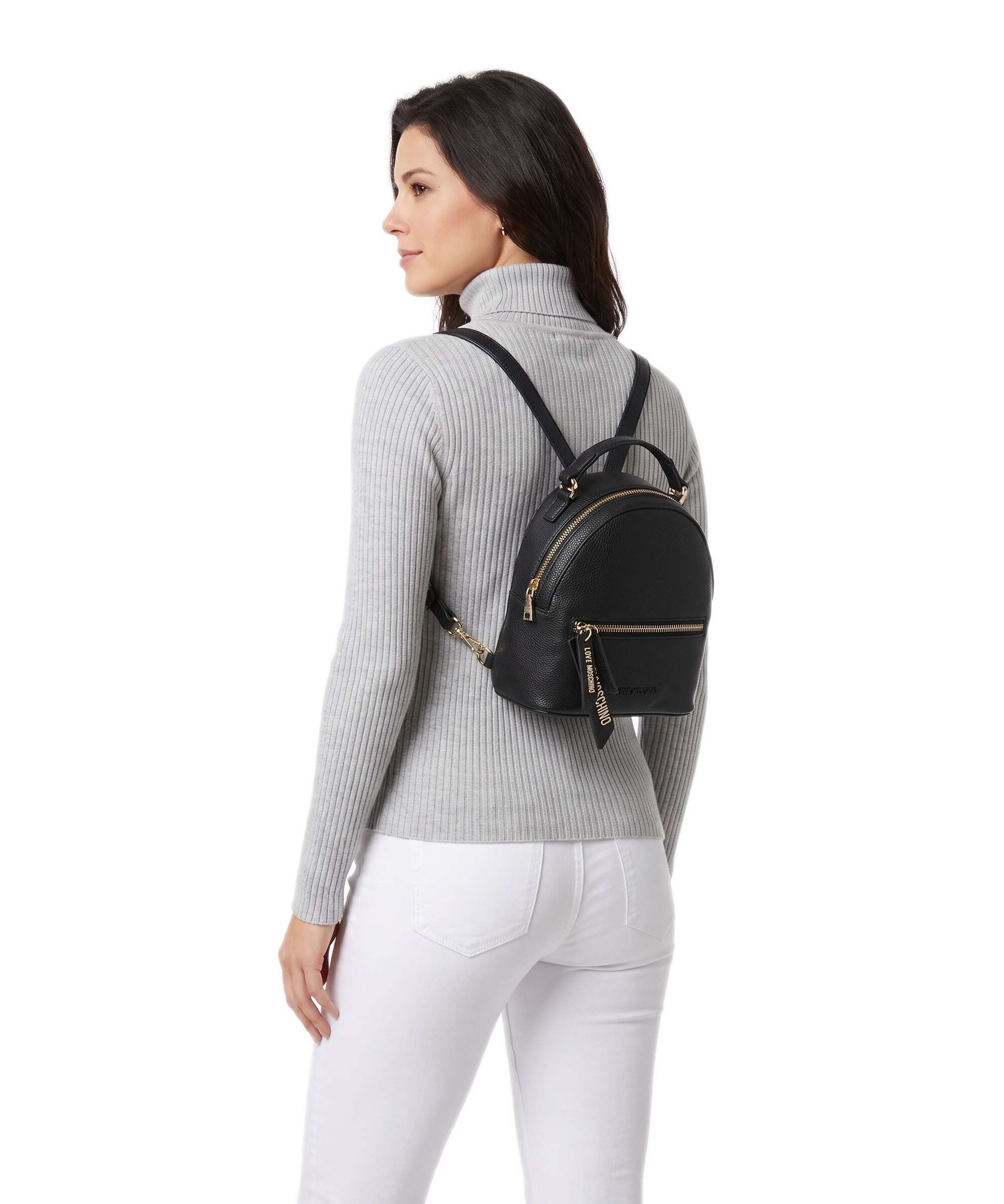 もちもち Love Moschino Signature Rucksack Kunstleder nero - JC4229PP0PKG0