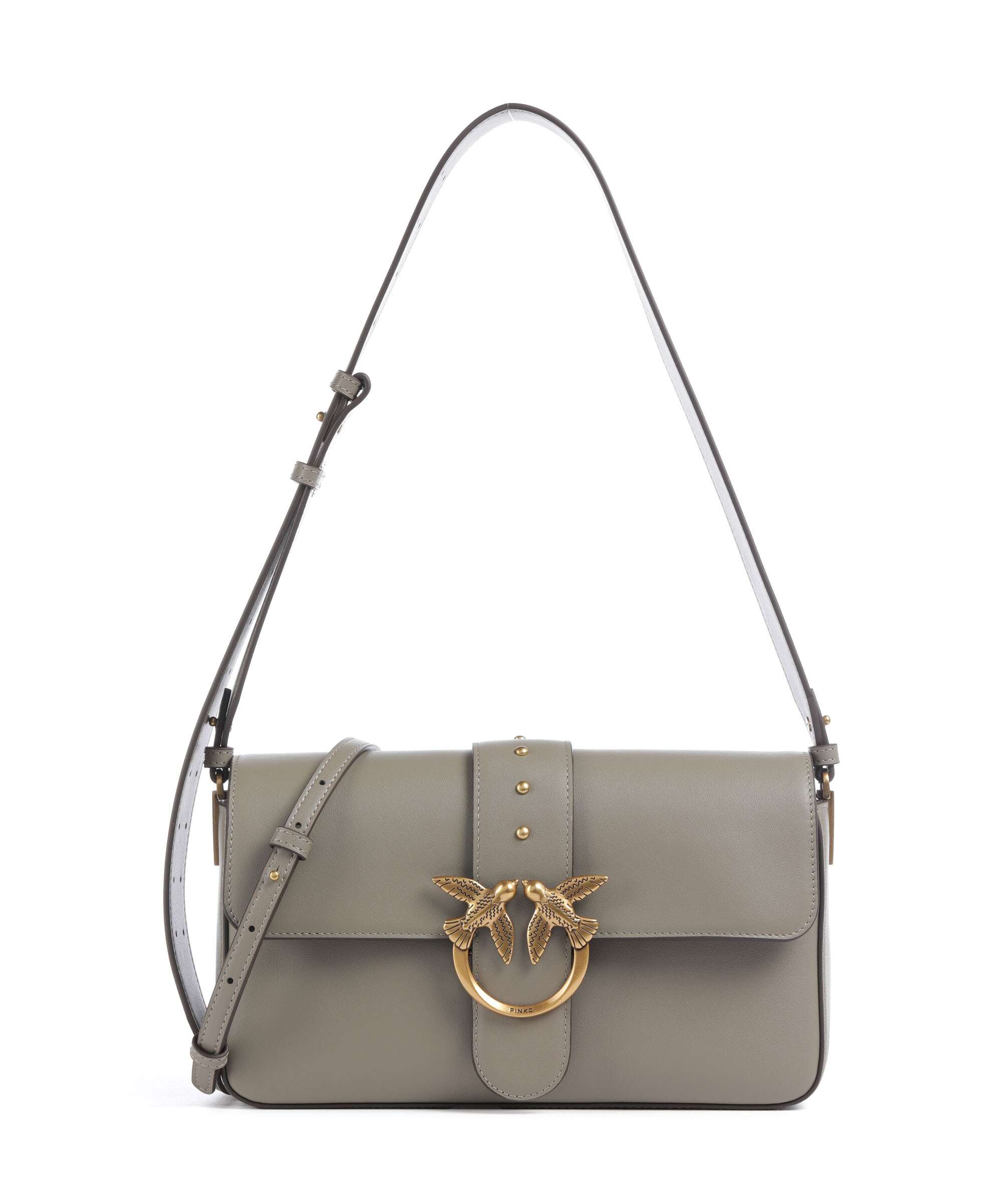 Pinko Love One Classic Slouchy Shoulder bag noce/antique gold