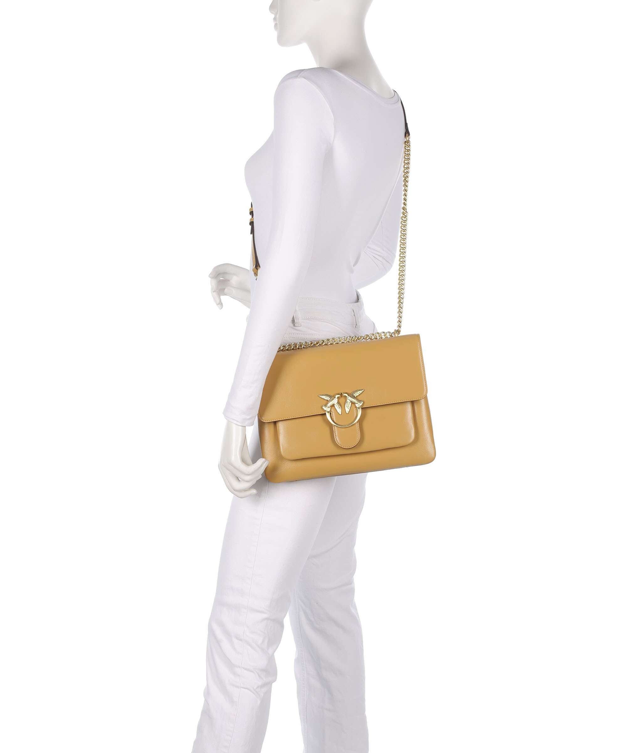Pinko Love One Soft Big Shoulder bag torroncino/matt gold