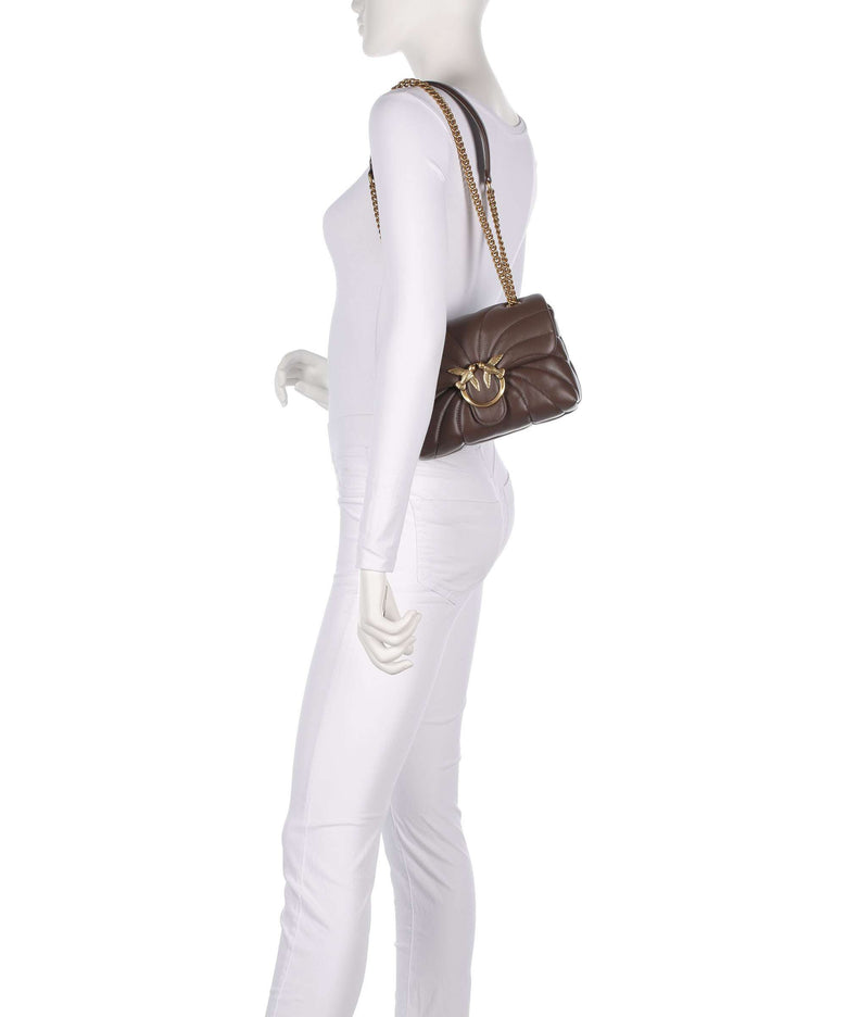 Pinko Love Puff Mini Shoulder bag marrone castano/antique gold