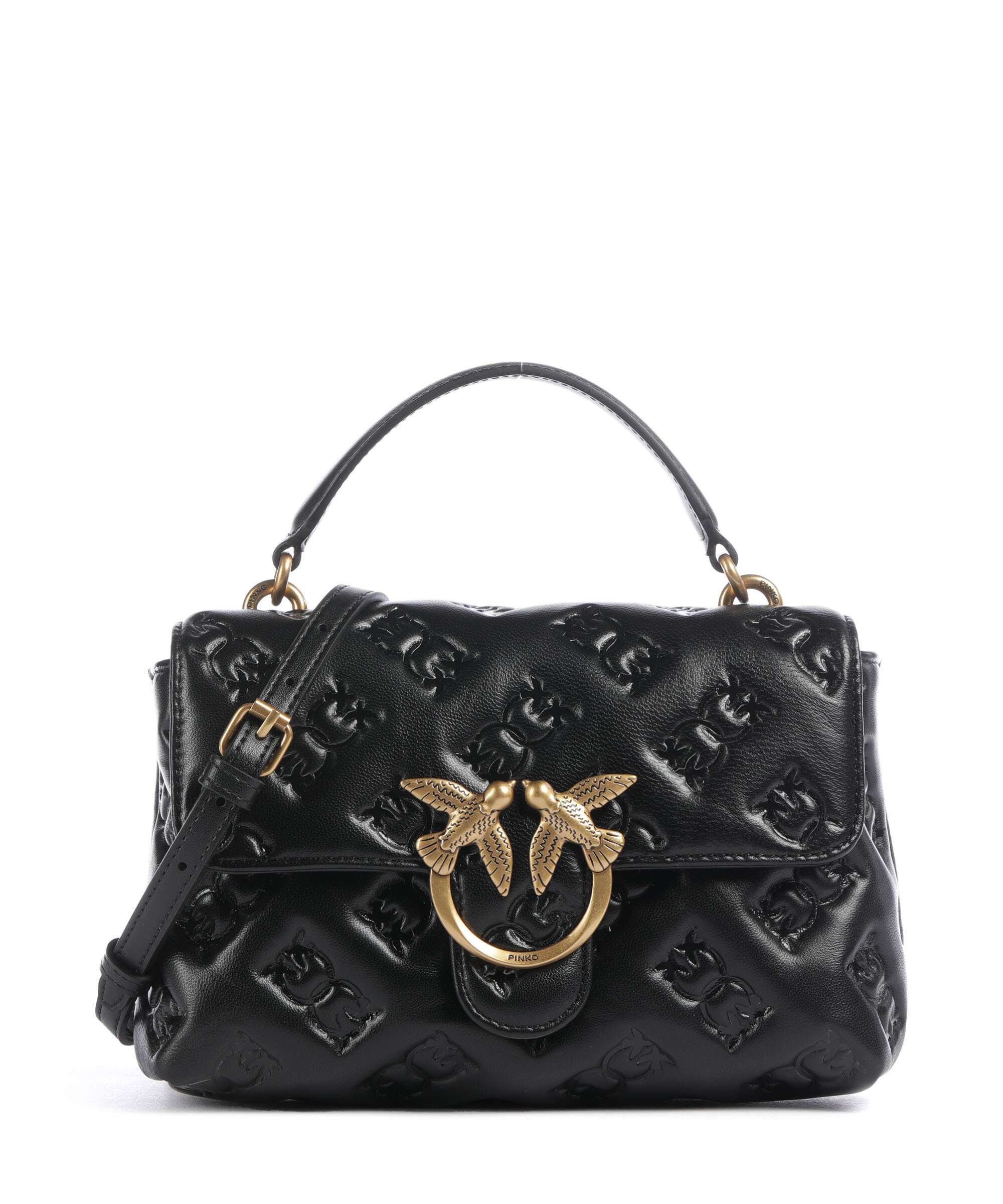 Pinko Love Lady Puff Mini Handbag nero/antique gold