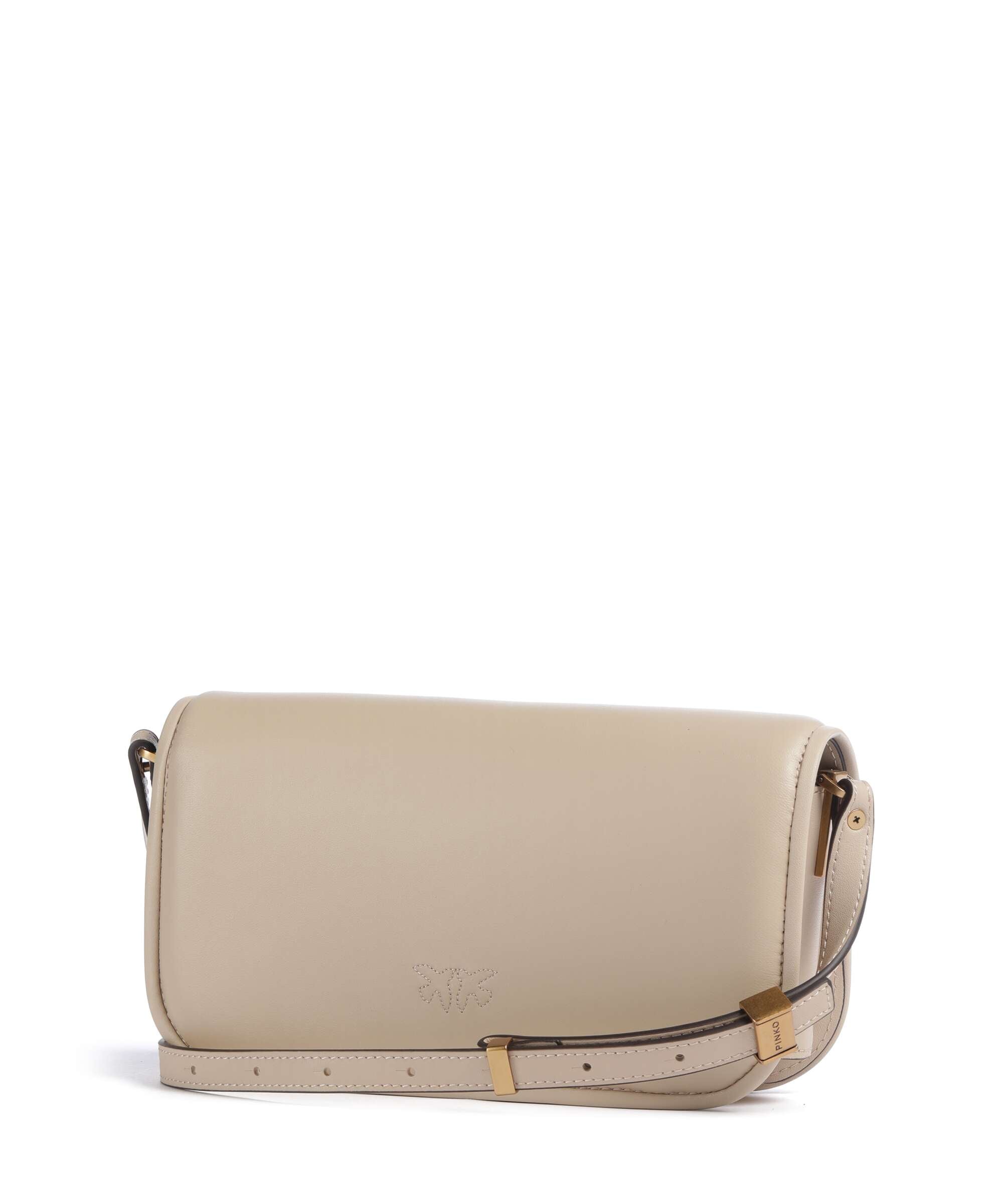 Pinko Love Box Horizontal Shoulder bag beige/grigio fumo/antique gold