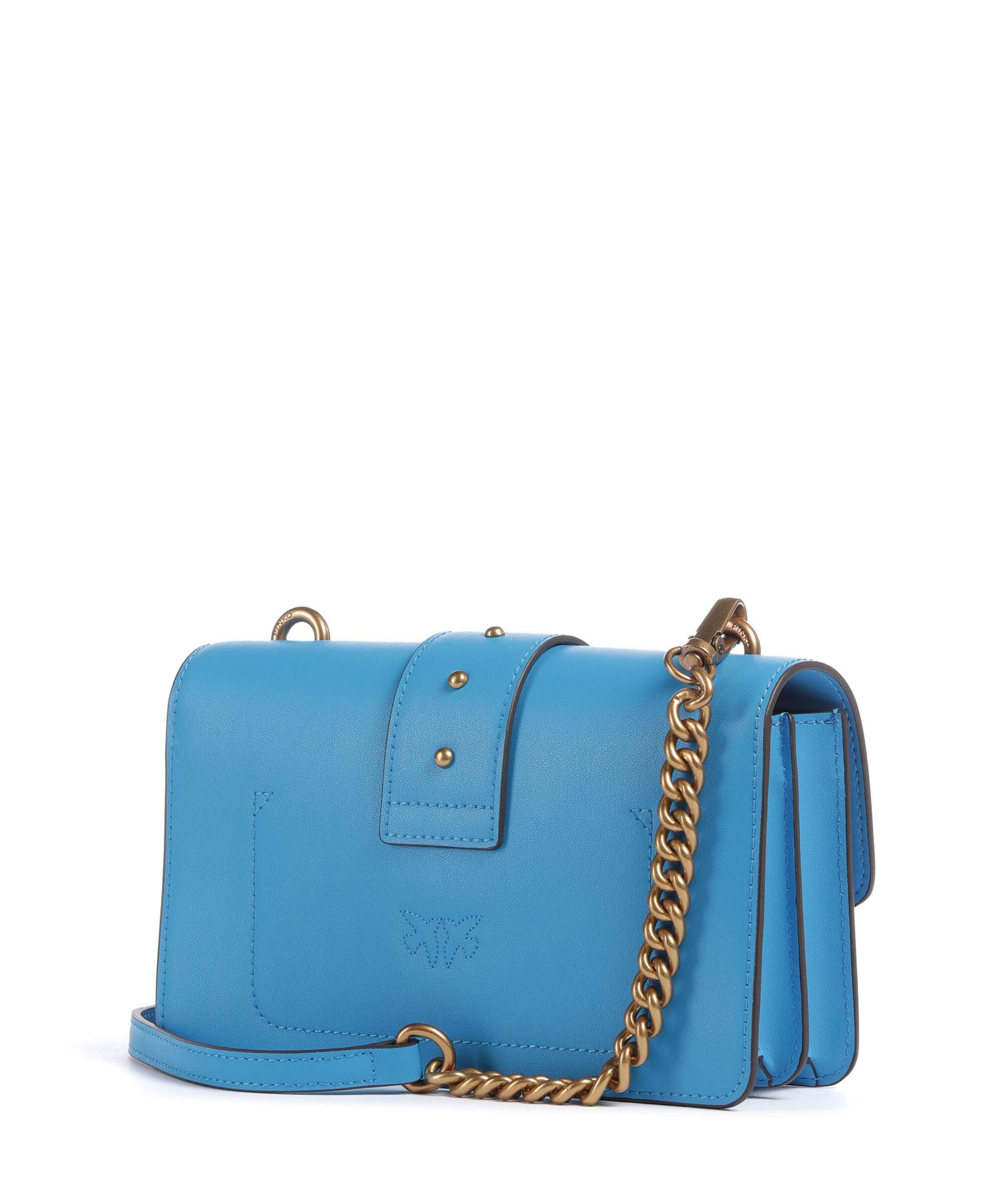 Pinko Love One Mini Crossbody bag azzurro dresda/antique gold