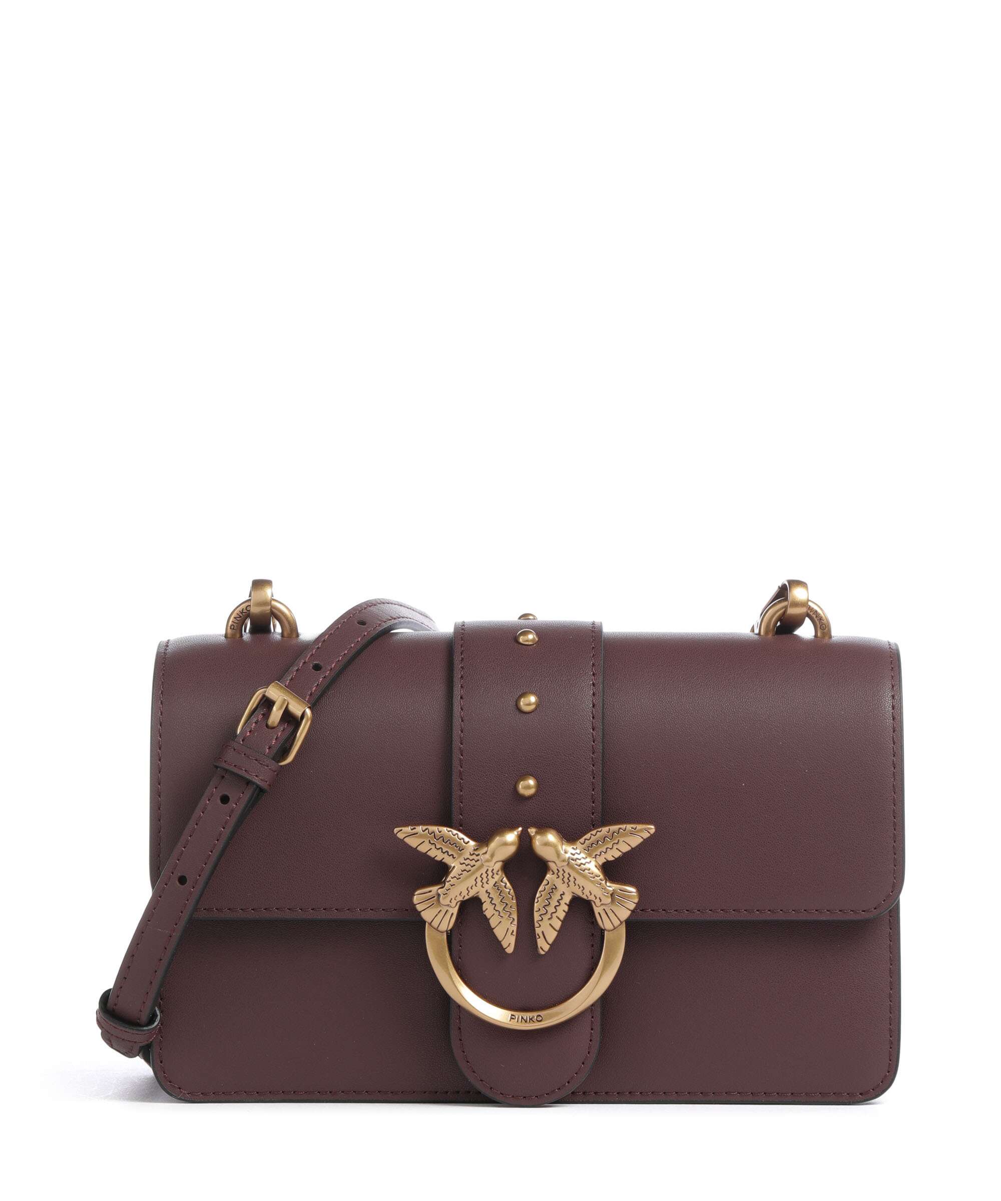 Pinko Love One Mini Crossbody bag cioccolato amaro/antique gold