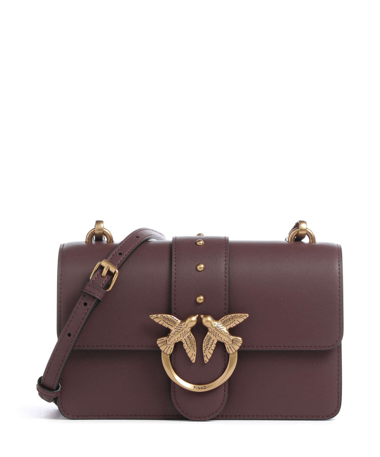 Pinko Love One Mini Crossbody bag cioccolato amaro/antique gold