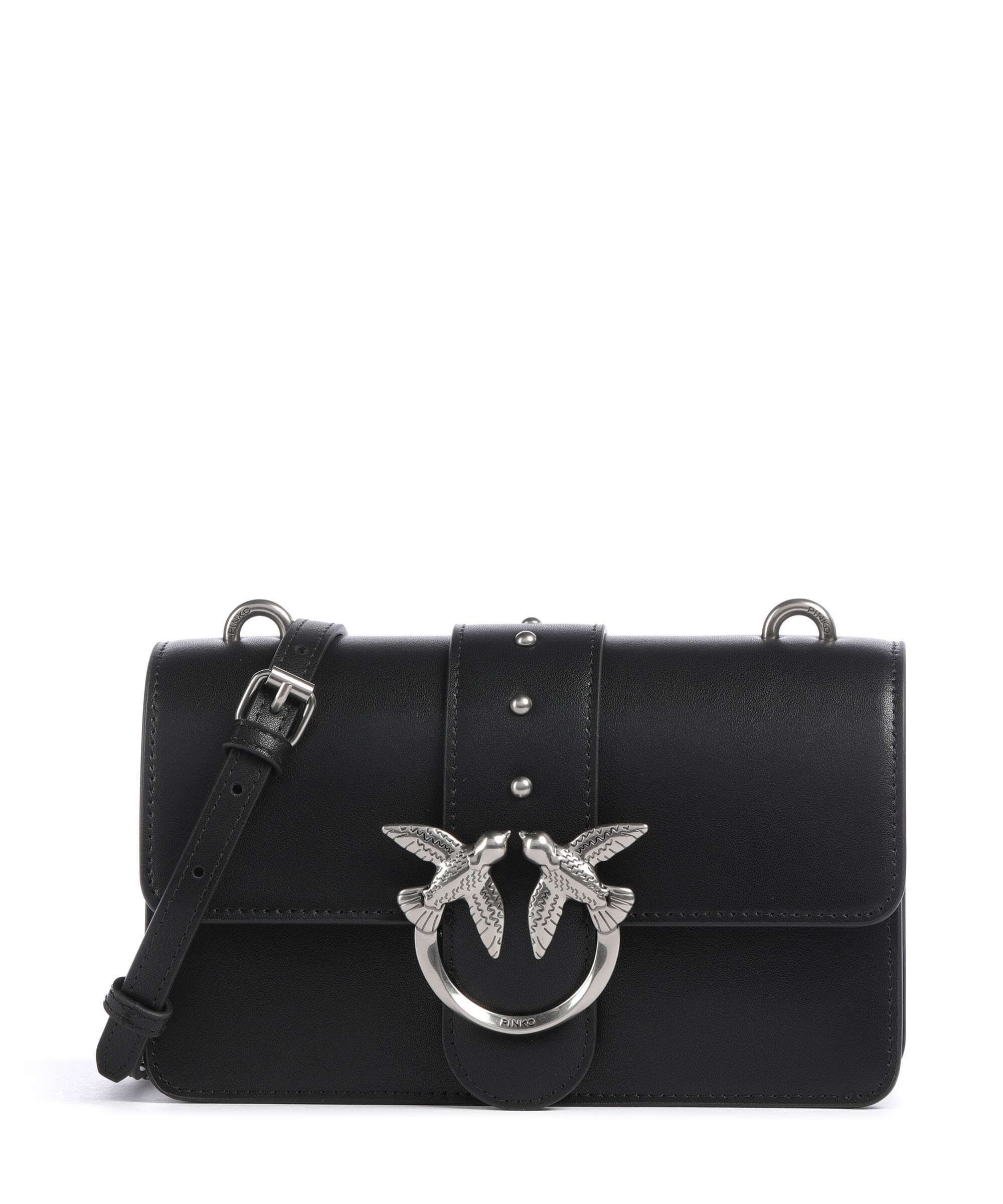 Pinko Love One Mini Crossbody bag nero/old silver
