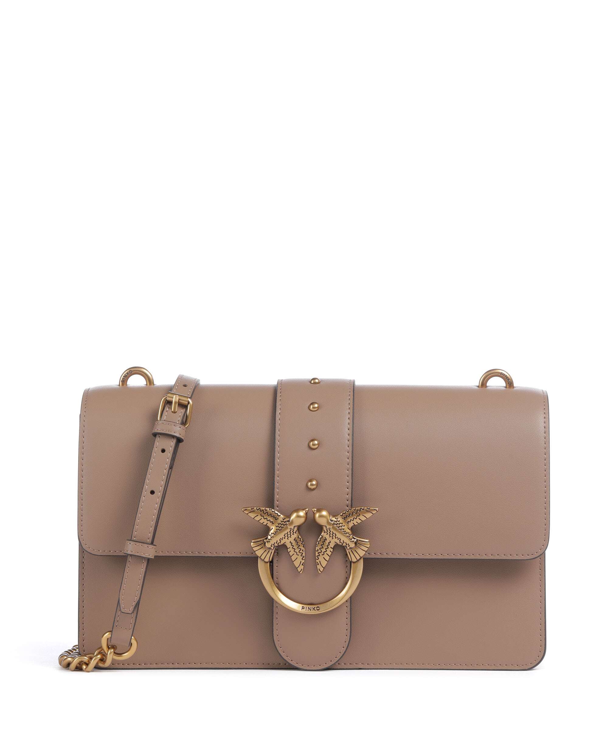 Pinko Love One Classic Crossbody bag biscotto zenzero/antique gold