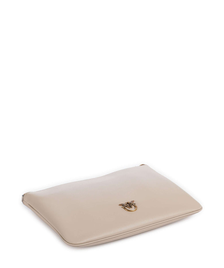 Pinko Flat Classic Crossbody bag beige/grigio fumo/antique gold