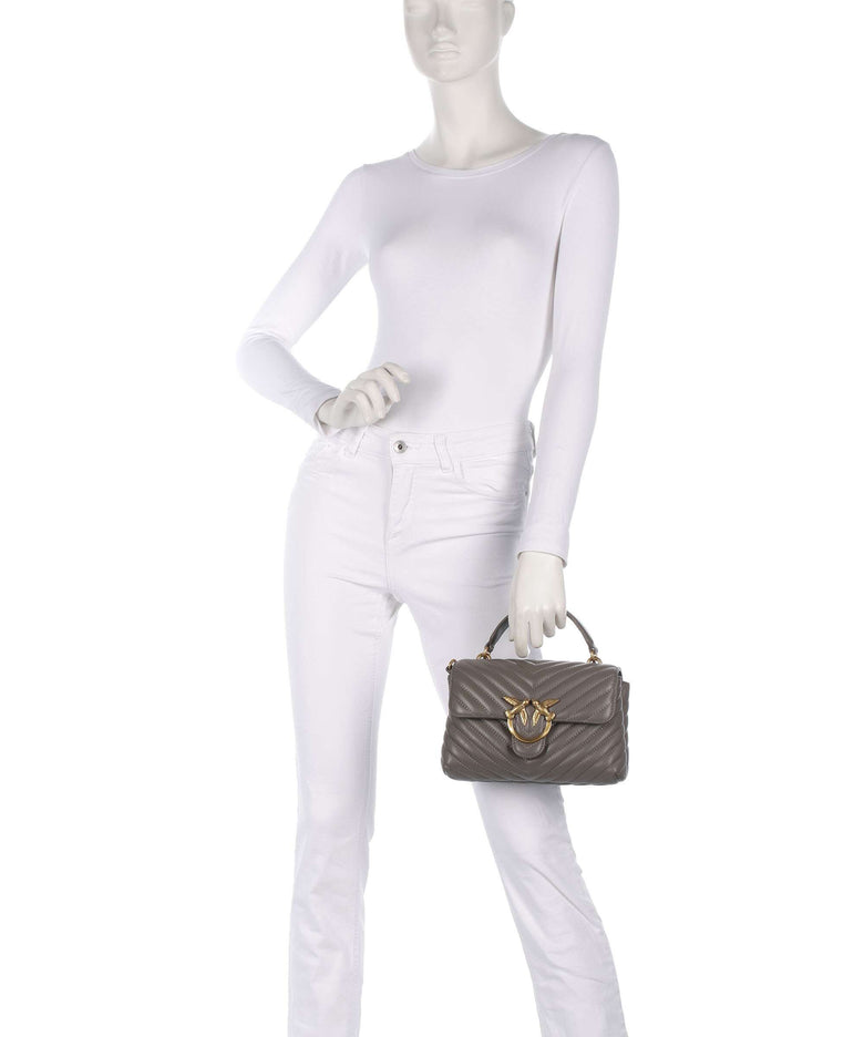 Pinko Love Lady Puff Mini Handbag grigio asfalto/antique gold