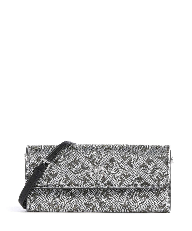 Pinko Love Birds Tiny Crossbody bag argento/nickel lucido