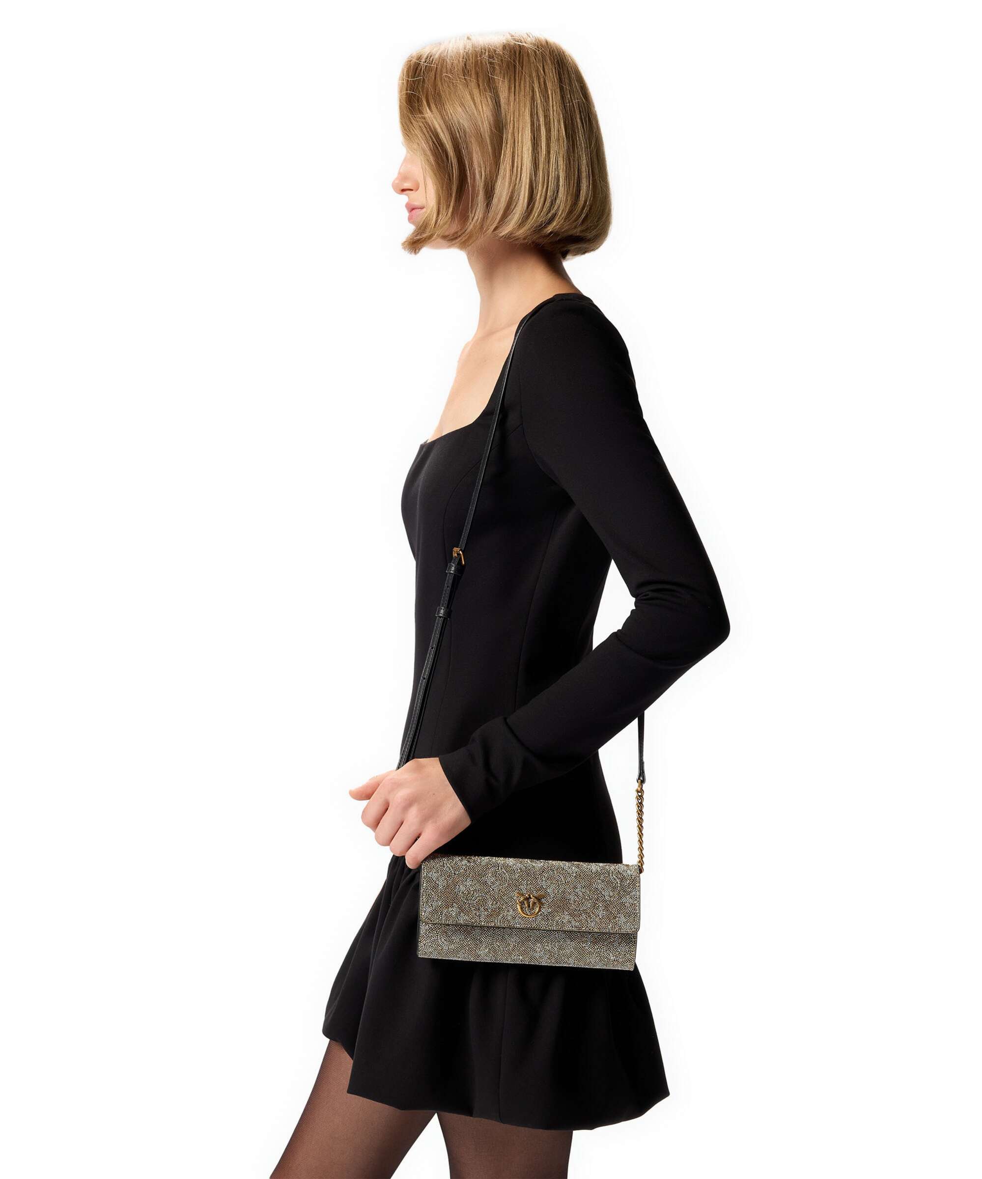 Pinko Love Birds Tiny Crossbody bag oro/antique gold