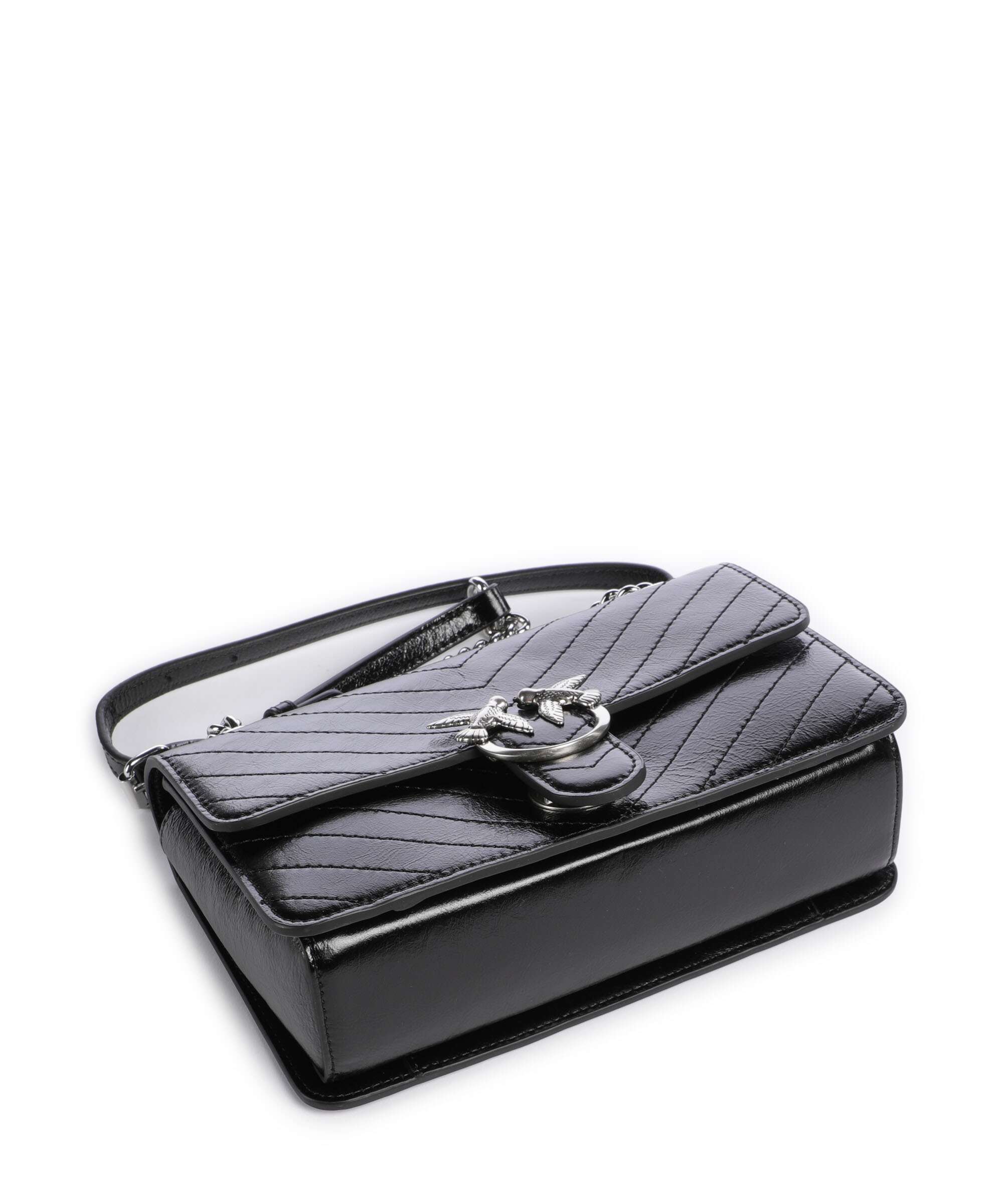 Pinko Love One Mini Shoulder bag nero limousine/matt silver