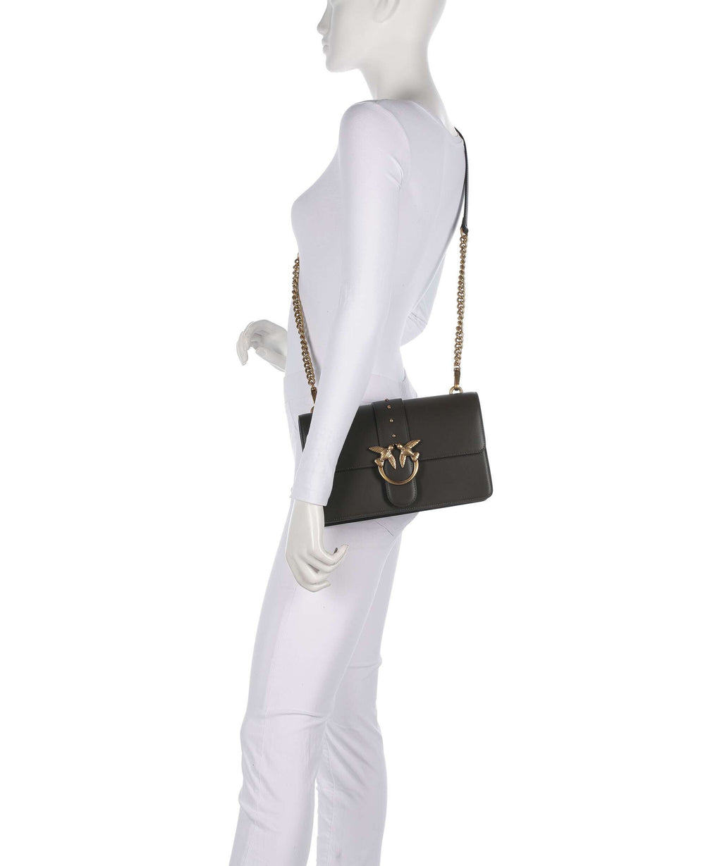 Pinko Love One Classic Crossbody bag verde fango/antique gold