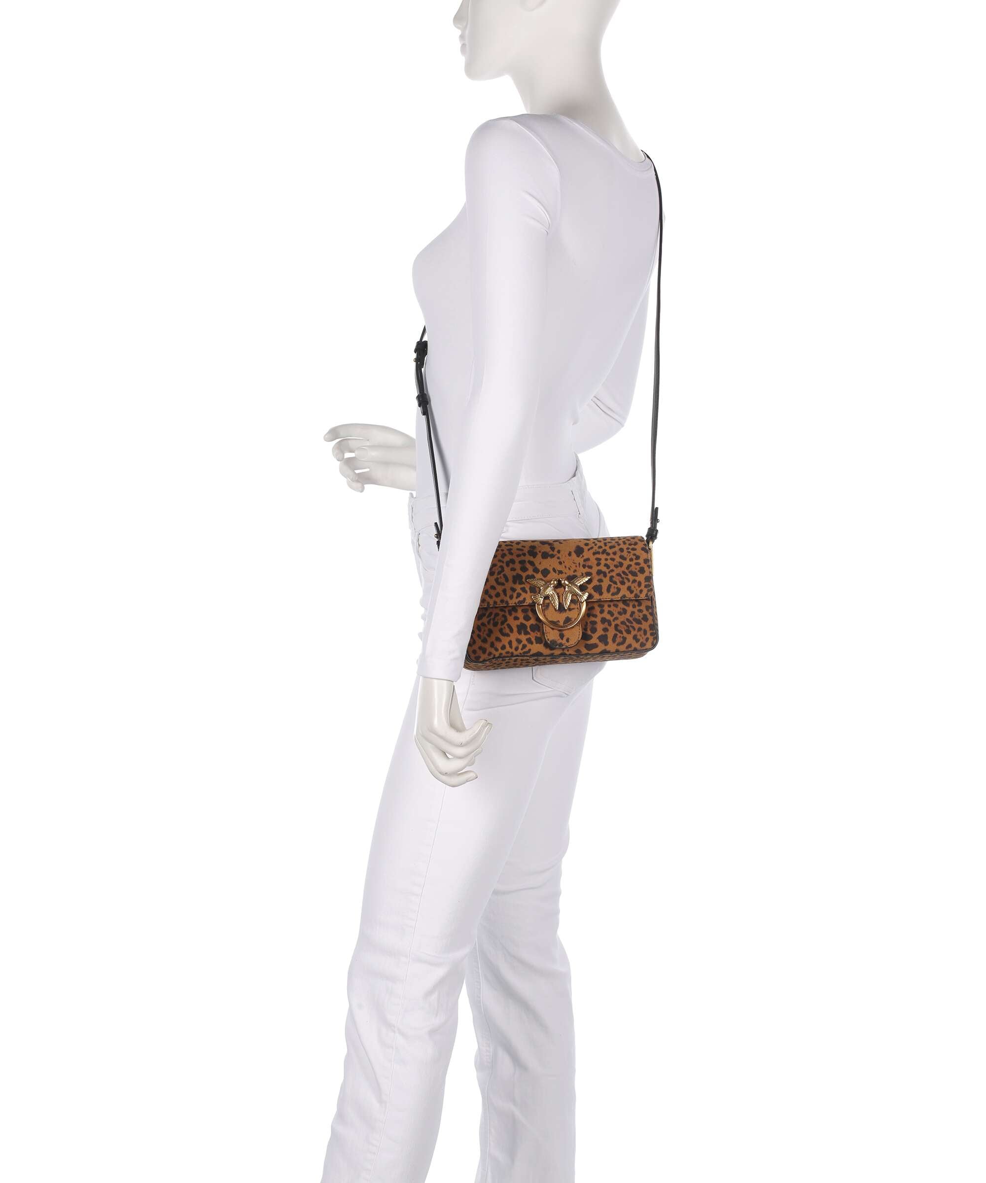 Pinko Love One Mini Slouchy Shoulder bag brown