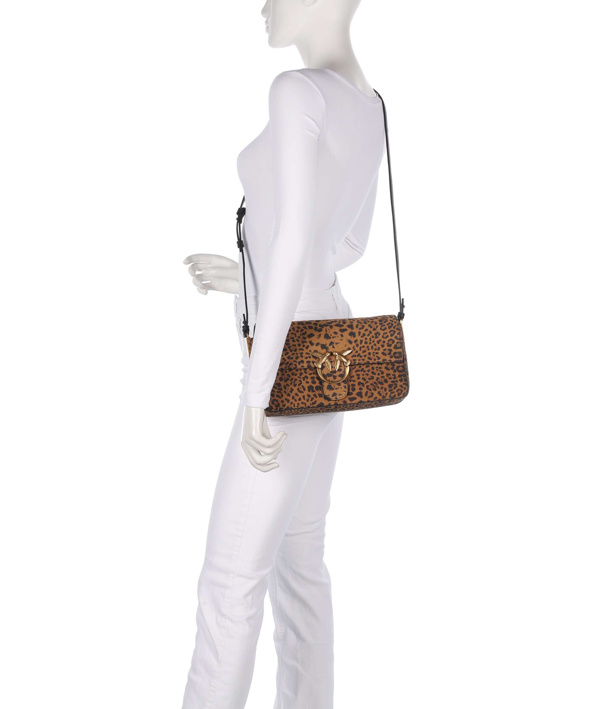 Pinko Love One Classic Slouchy Shoulder bag brown