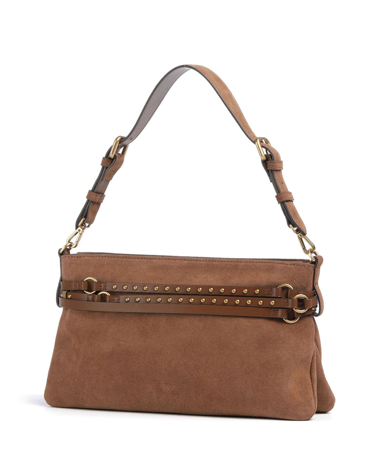 Pinko Belt Classic Shoulder bag marrone/leone/antique gold