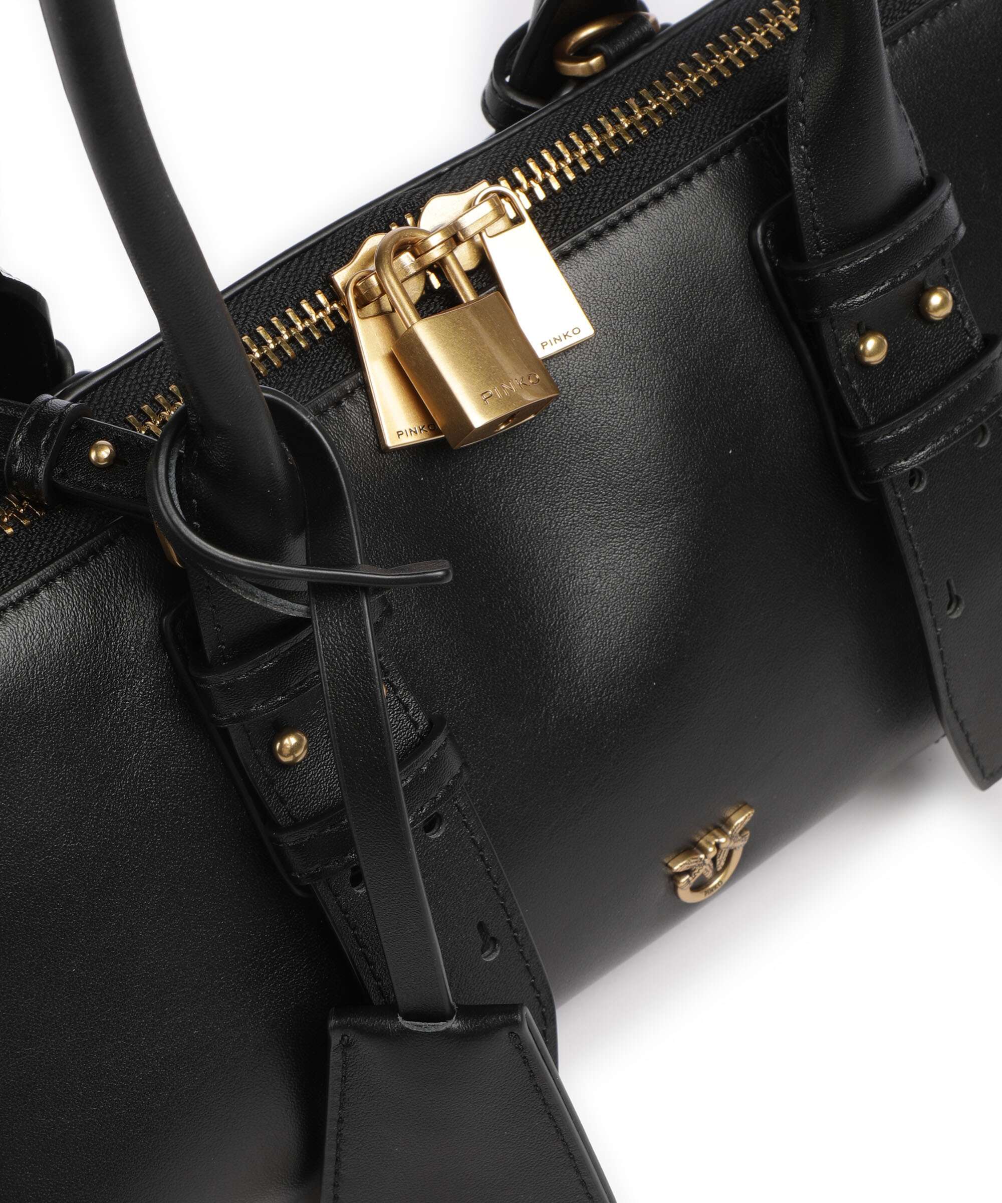 Pinko Bowling Horizontal Big Handbag nero/antique gold