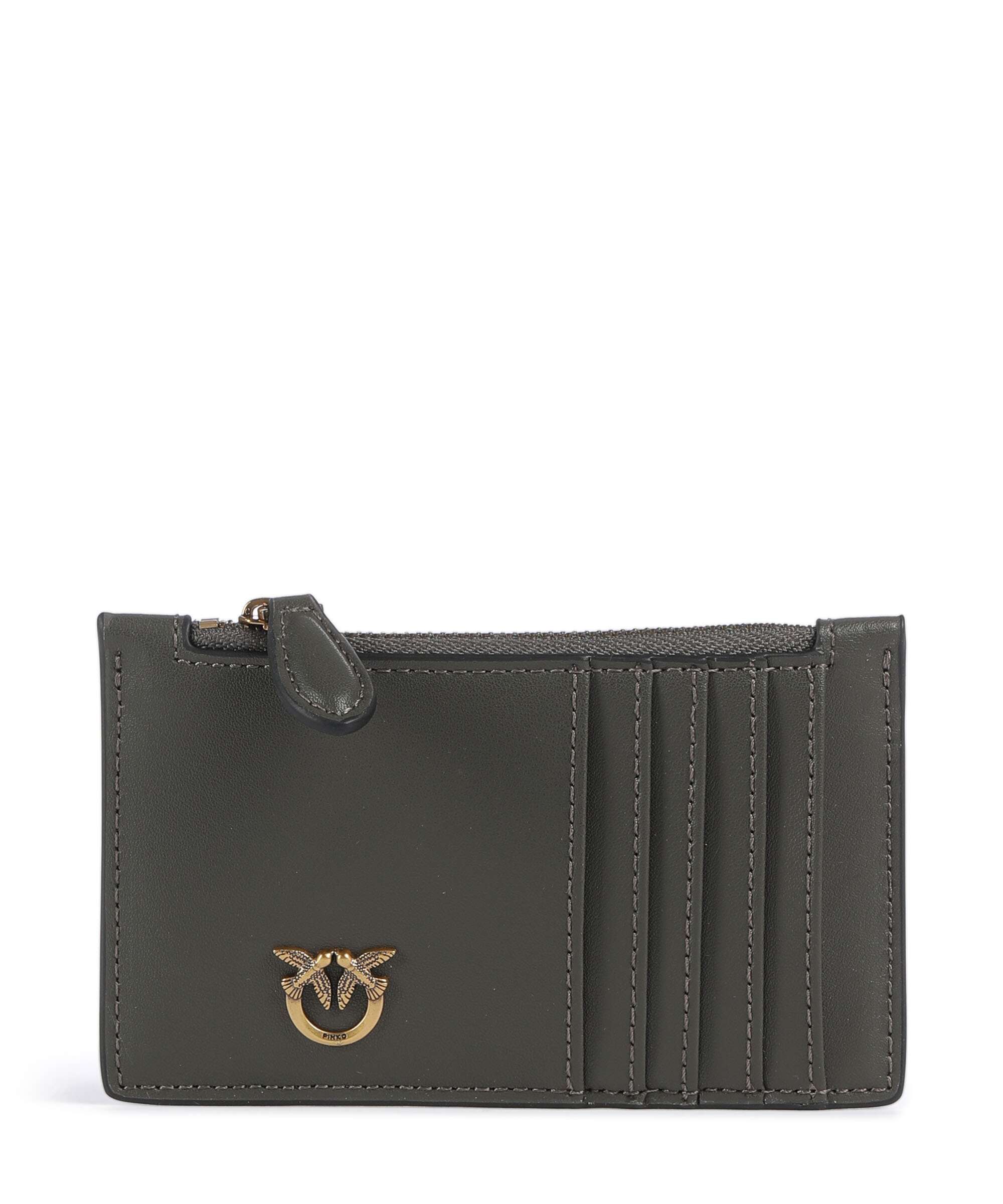Pinko Airone Credit card holder verde fango/antique gold