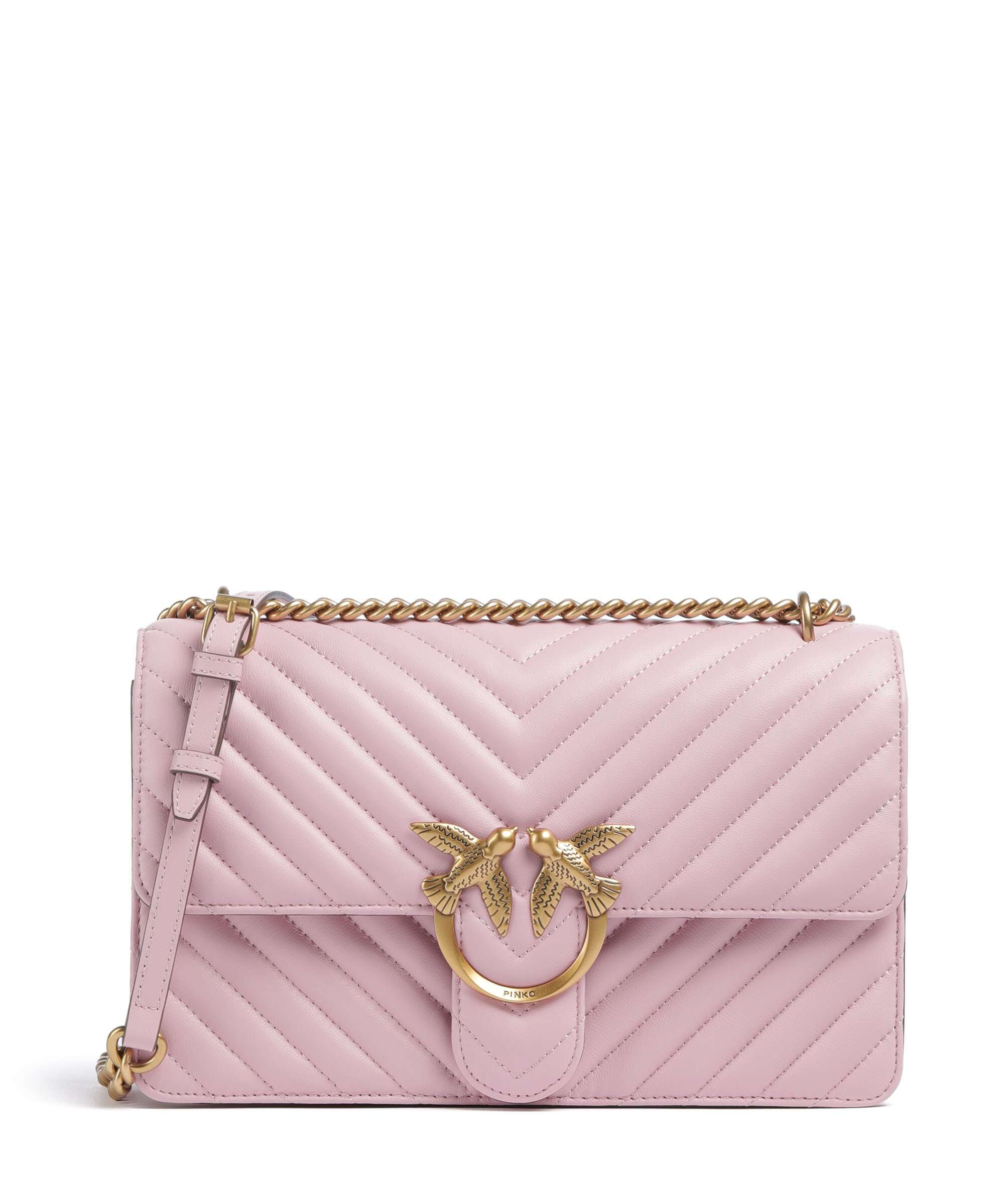 Pinko Love One Classic Shoulder bag rosa chiaro/antique gold