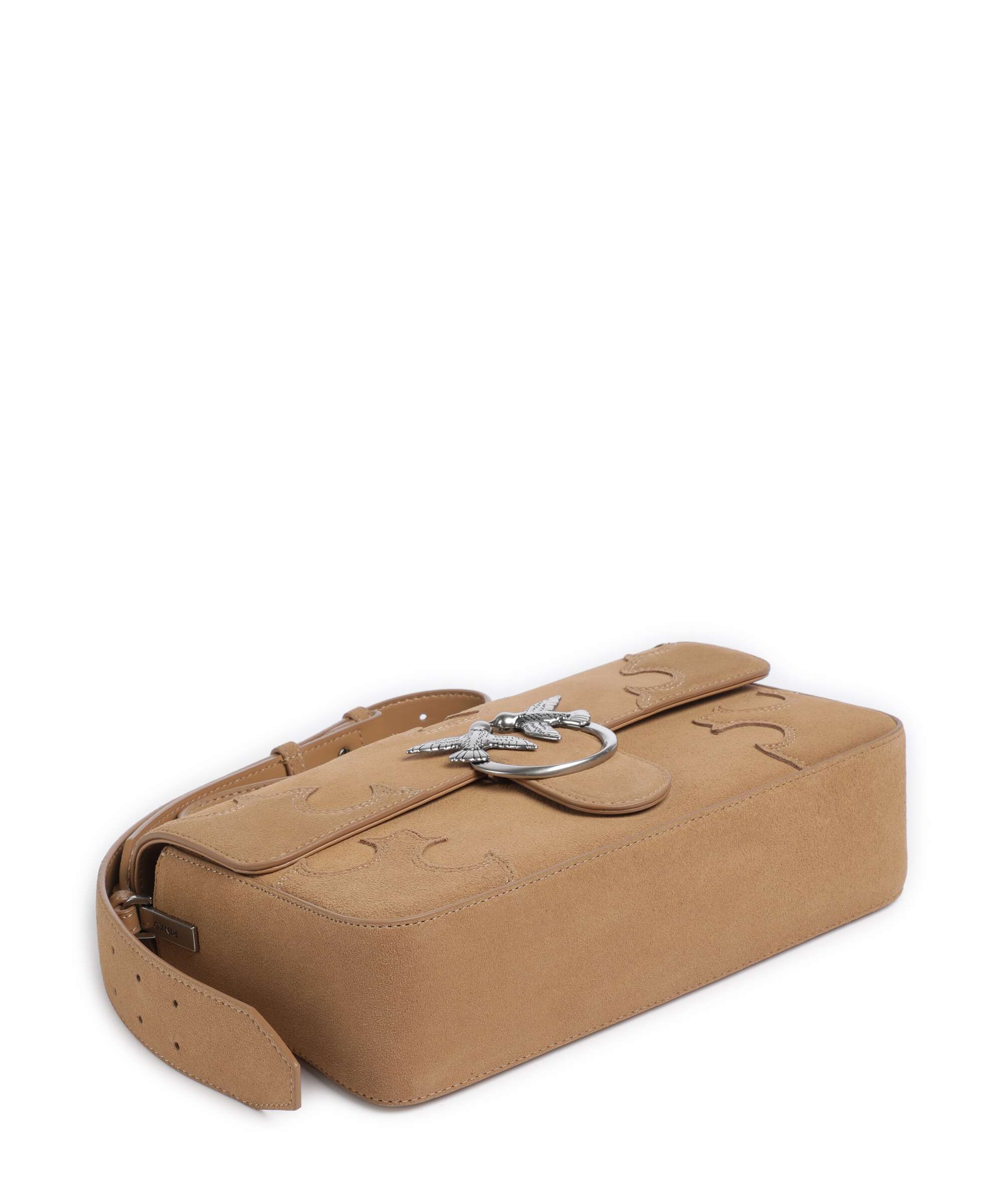 Pinko Love One Classic Slouchy Shoulder bag beige/scoiattolo/old silver