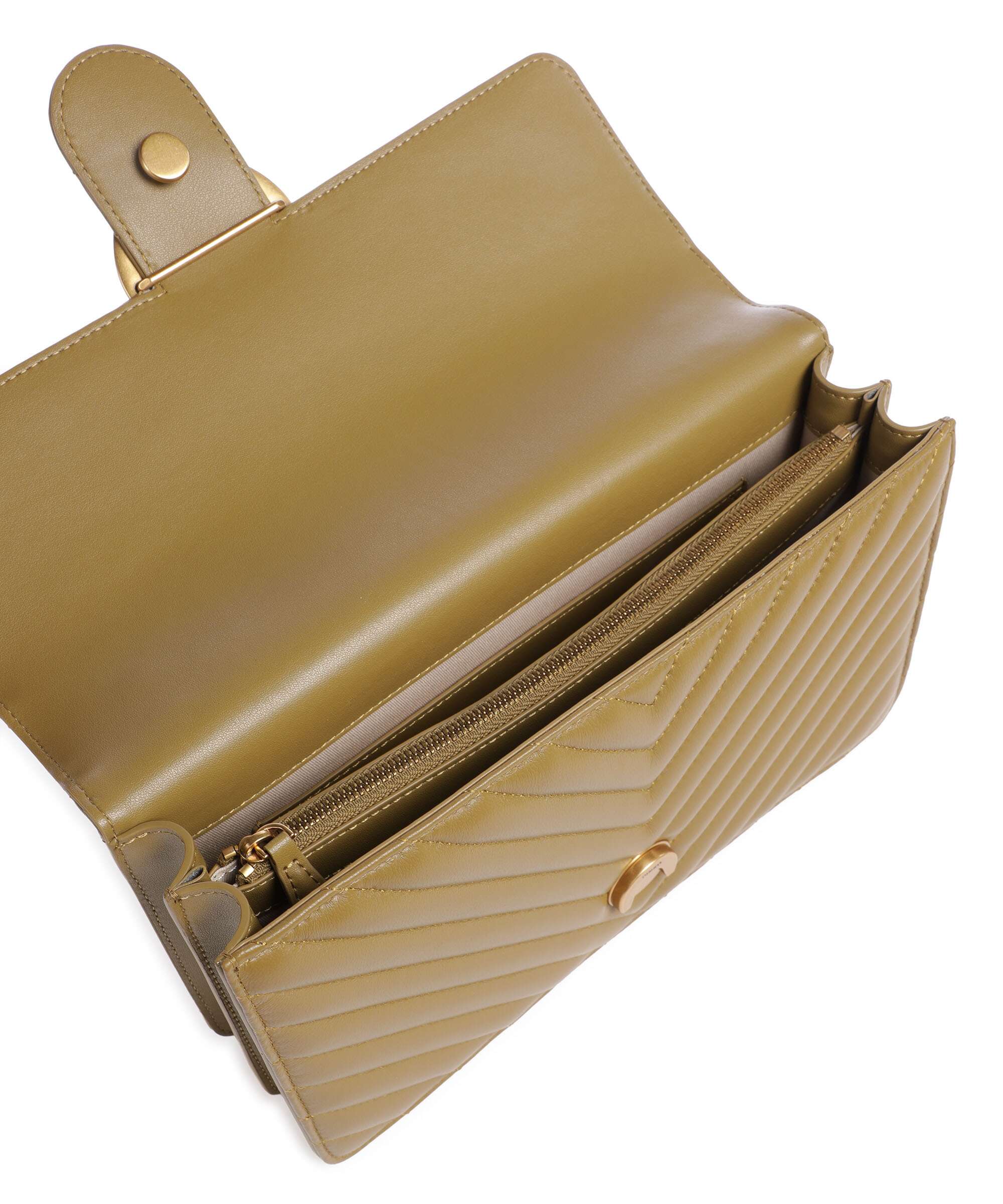 Pinko Love One Classic Shoulder bag verde canguro/antique gold