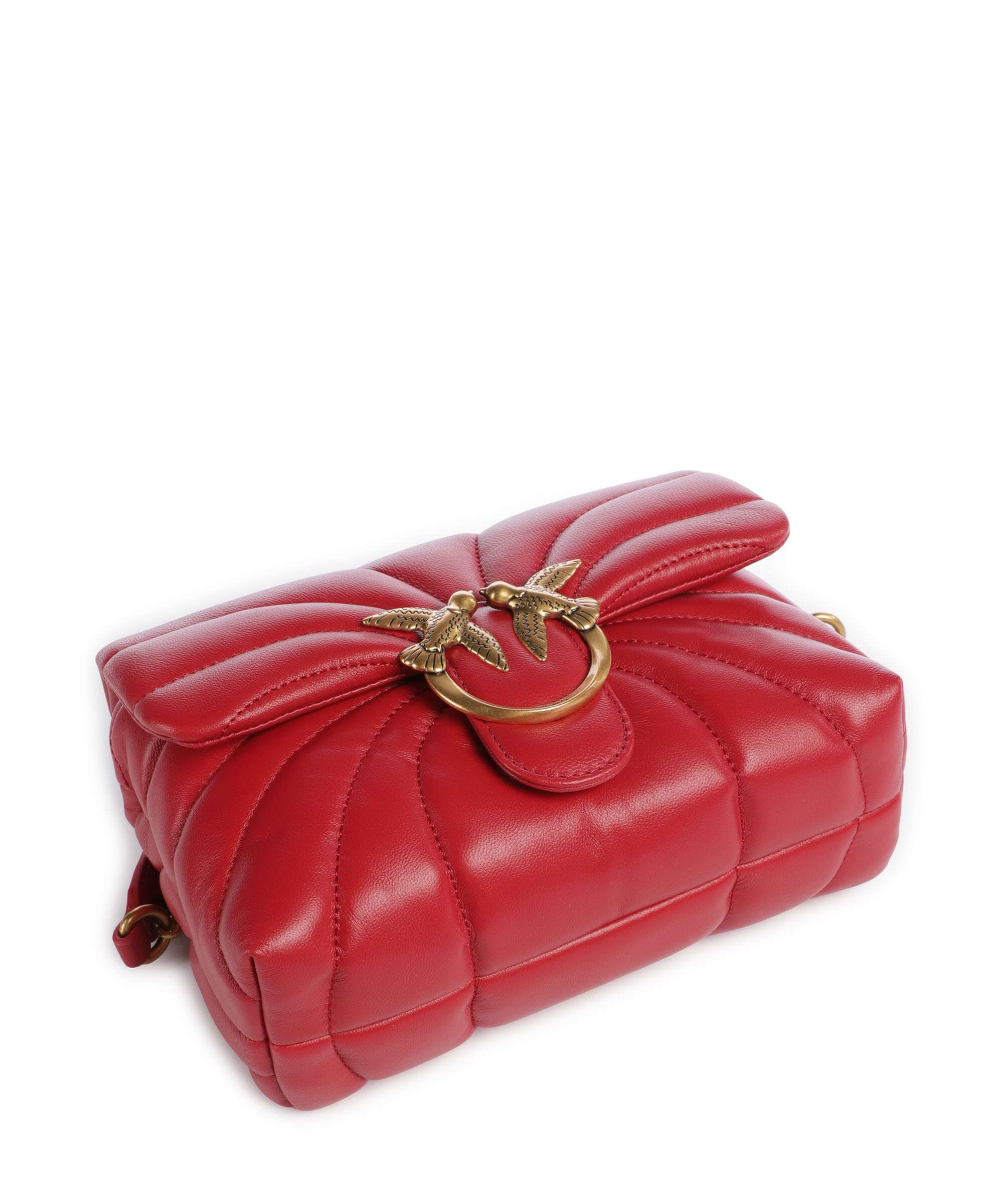 Pinko Love Puff Mini Shoulder bag rosso rio/antique gold
