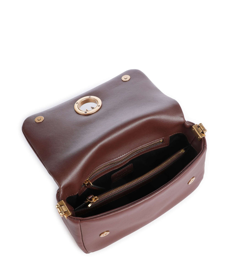 Pinko Click Soft Horizontal Mini Crossbody bag castano intenso/antique gold