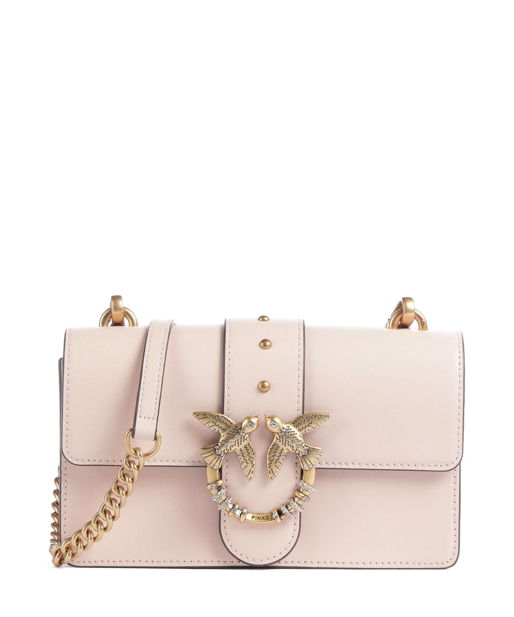 Pinko Love One Mini New Buckle Crossbody bag rosa cammeo/antique gold