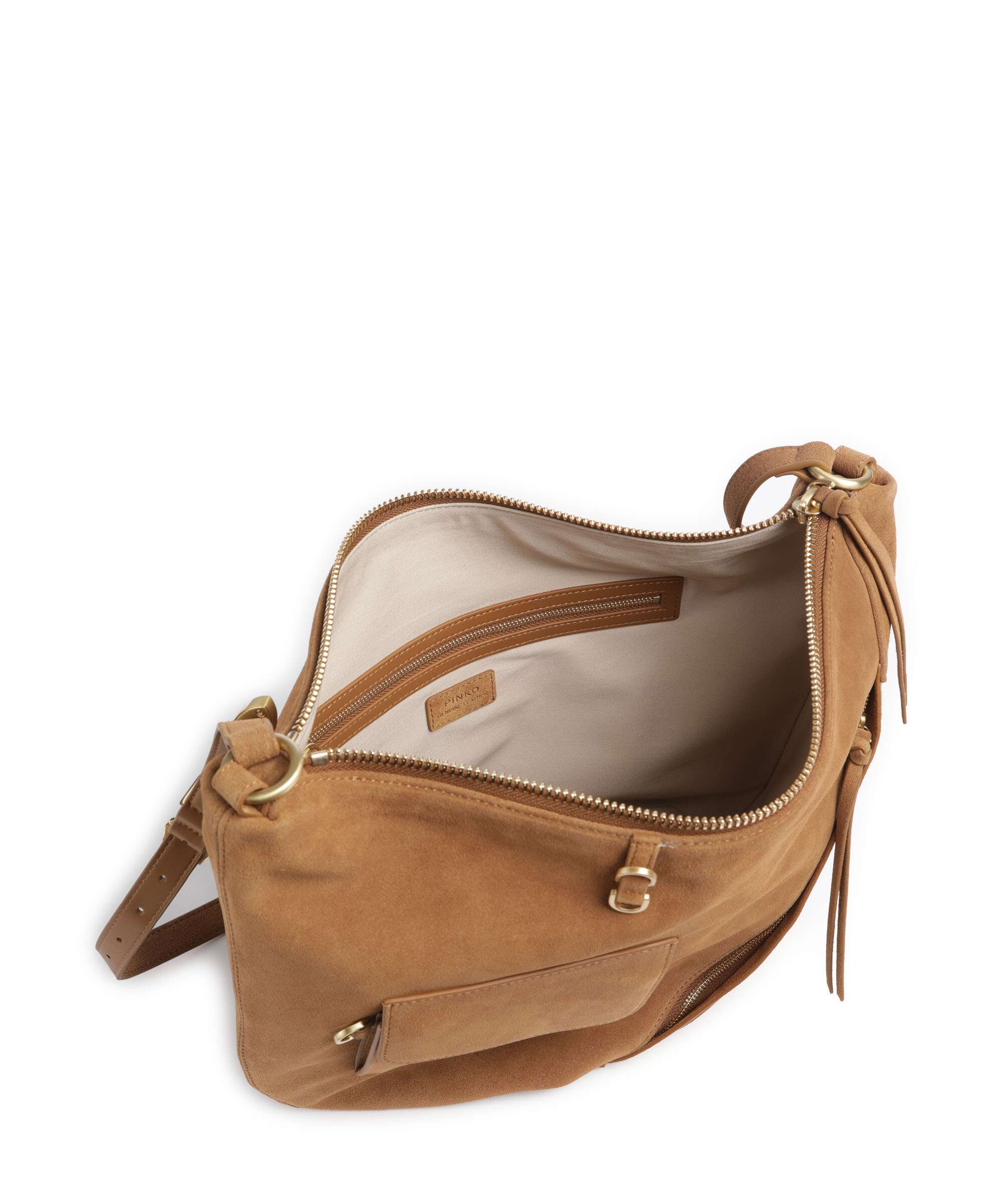 Pinko Luna Big Hobo bag marrone/caramella/matt gold