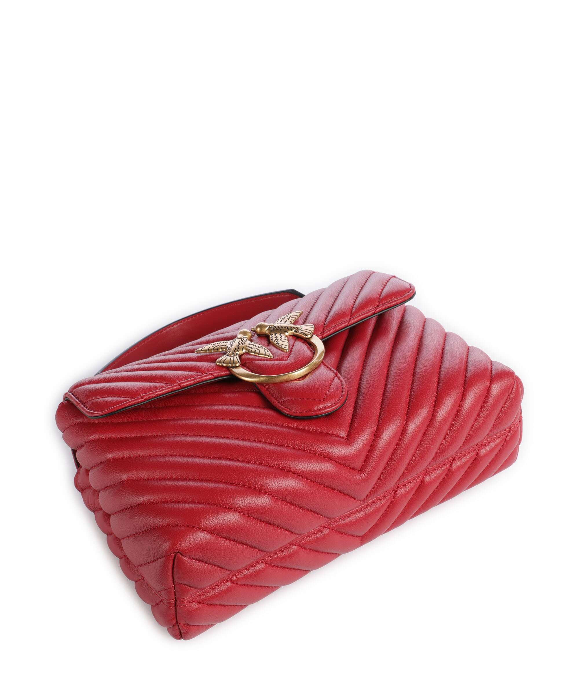Pinko Love Lady Puff Mini Handbag rosso rio/antique gold