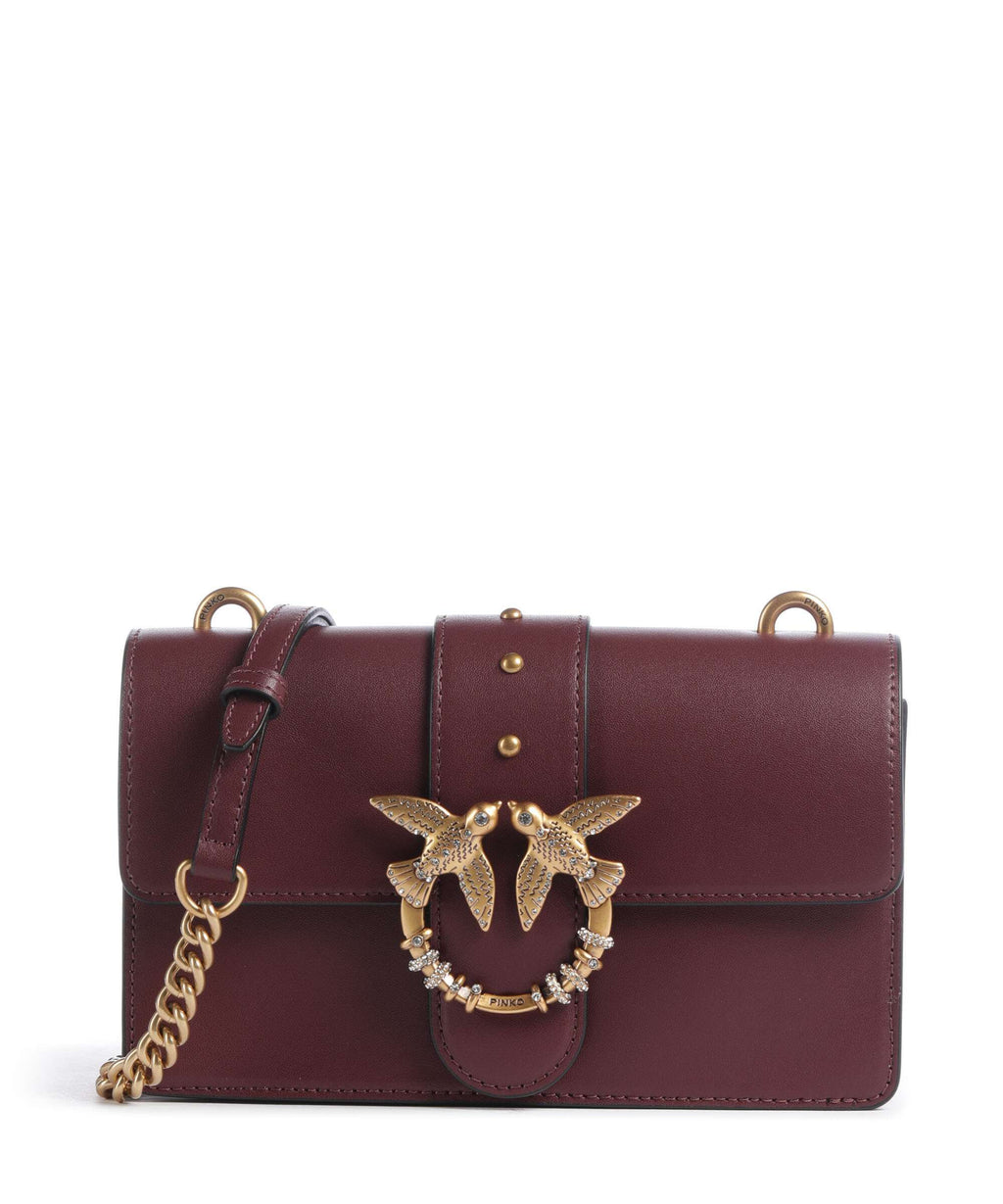 Pinko Love One Mini New Buckle Crossbody bag ribes intenso/antique gold