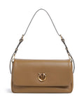 Pinko Click Soft Horizontal Shoulder bag grigio talpa/antique gold