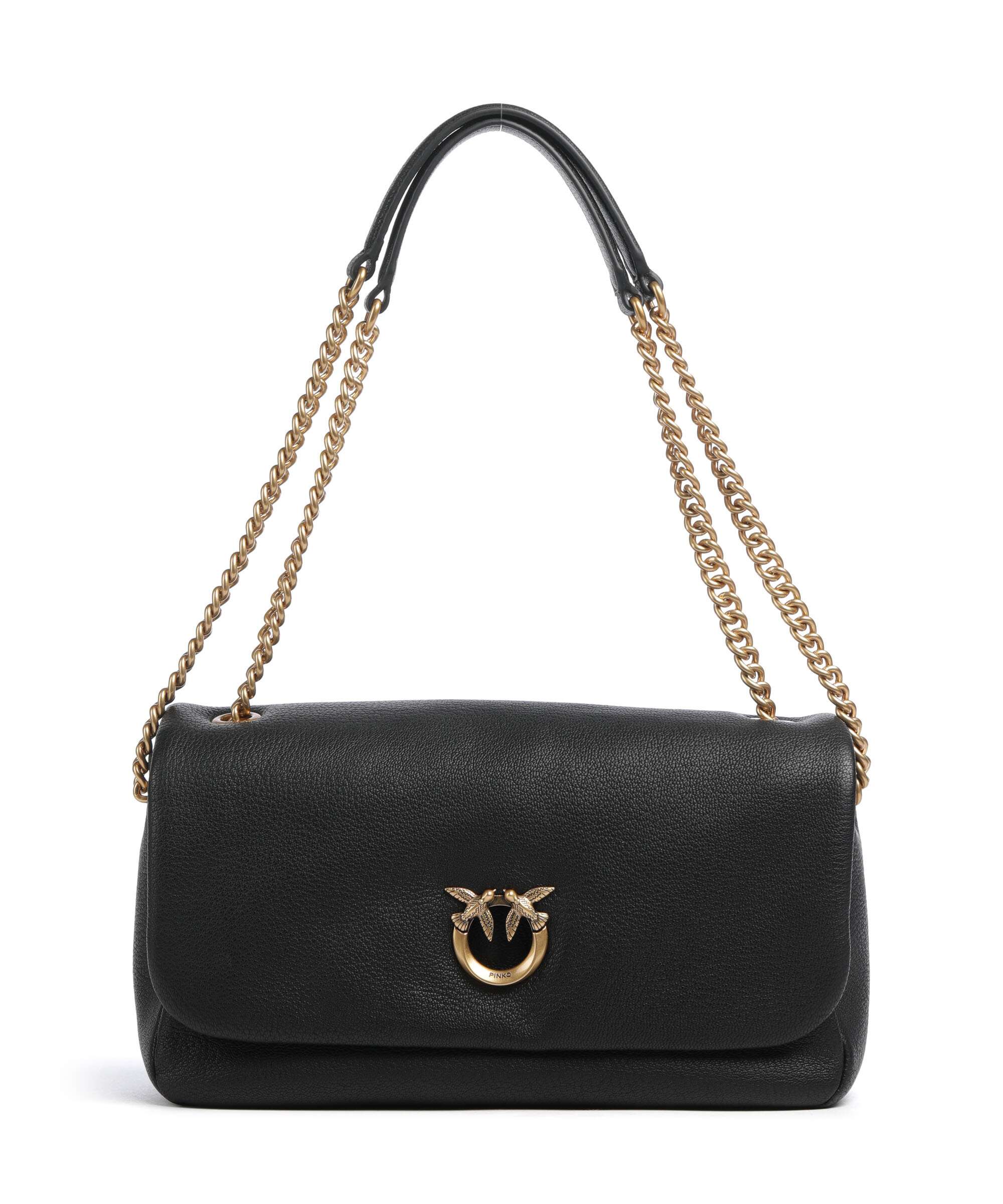 Pinko Click Soft Horizontal Chain Shoulder bag nero/antique gold