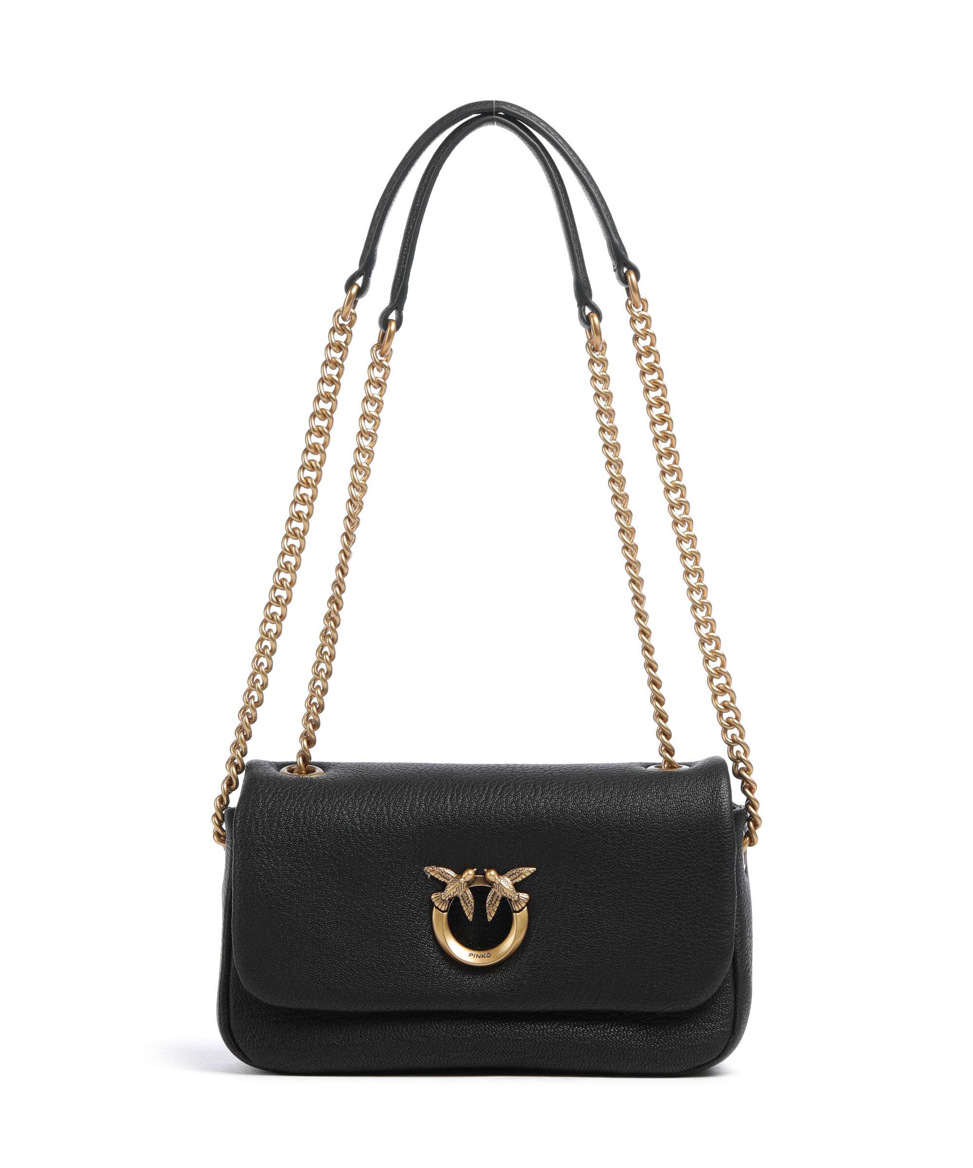 Pinko Click Soft Horizontal Chain Shoulder bag nero/antique gold