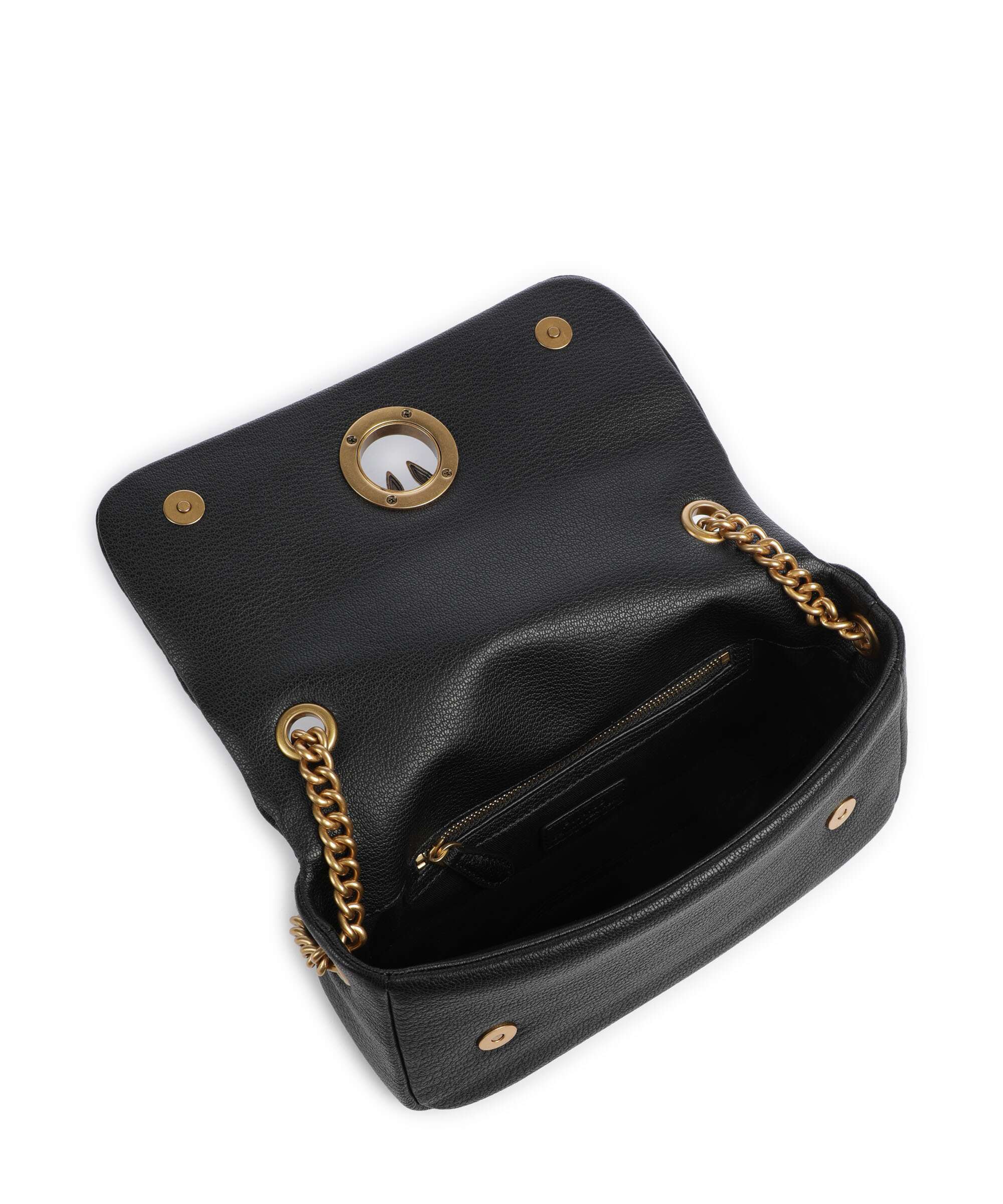 Pinko Click Soft Horizontal Chain Shoulder bag nero/antique gold