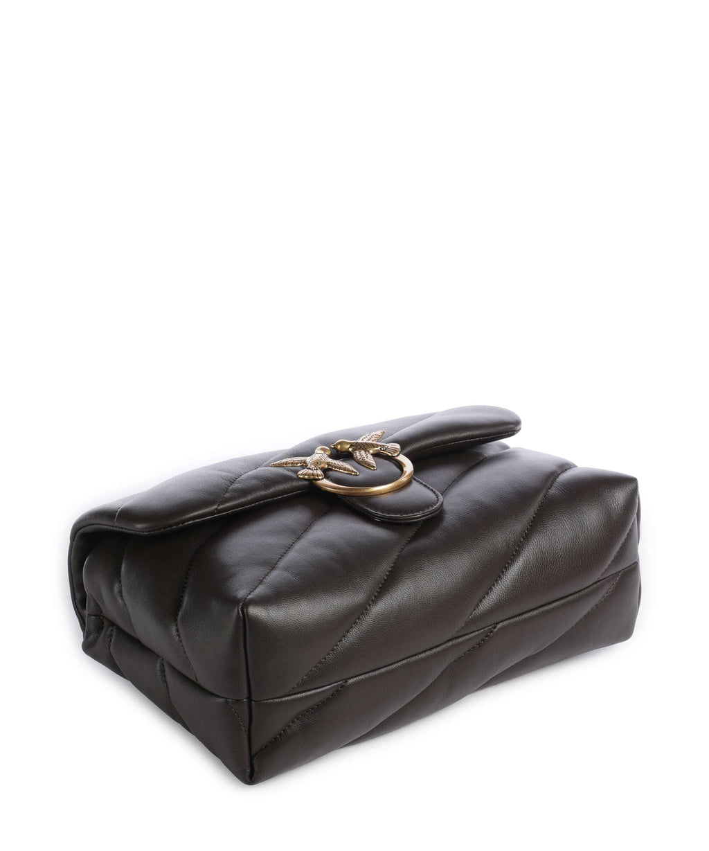 Pinko Love Puff Classic Shoulder bag marrone marasca/antique gold