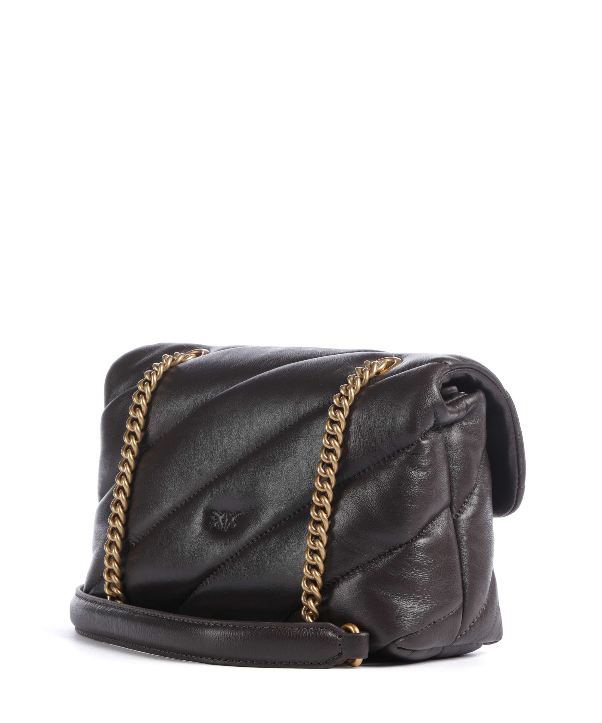 Pinko Love Puff Mini Shoulder bag marrone marasca/antique gold