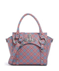 Vivienne Westwood Betty Saffiano Printed Small Handbag blue/orange tartan
