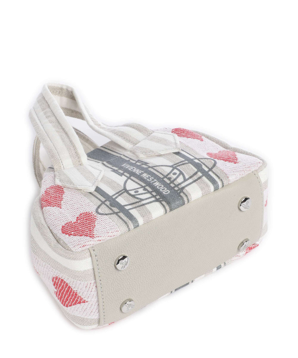 Vivienne Westwood Archive Linen Heart Stripes Mini Crossbody bag multicolour 