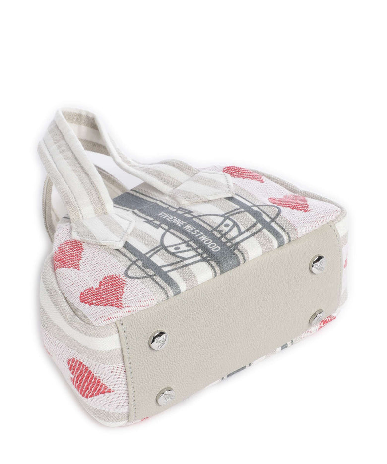 Vivienne Westwood Archive Linen Heart Stripes Mini Crossbody bag multicolour 