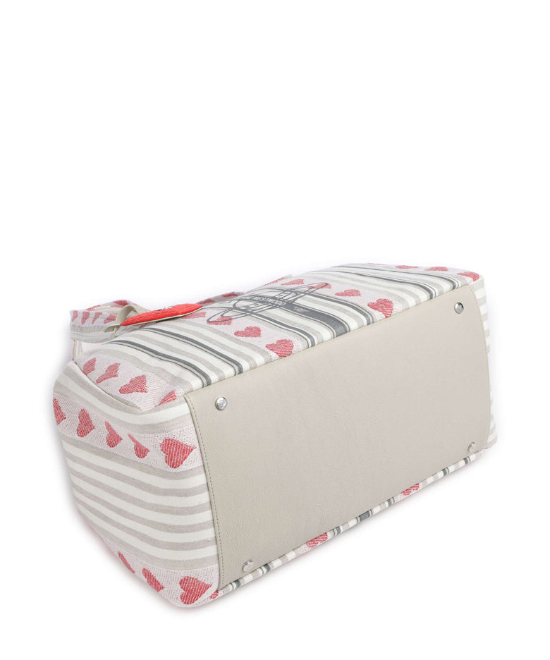 Vivienne Westwood Archive Linen Heart Stripes Large Handbag multicolour 