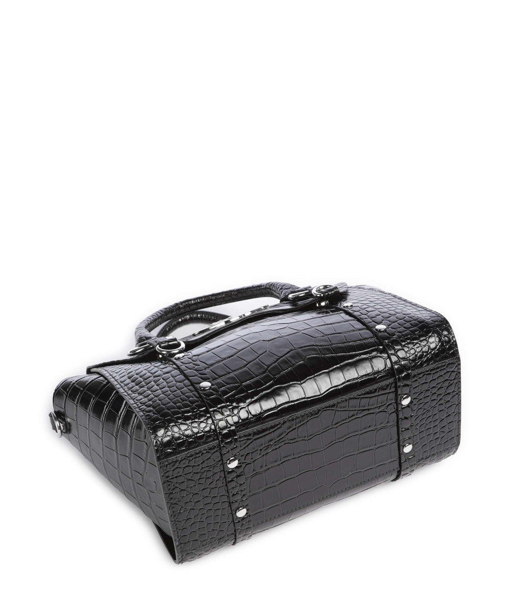 Vivienne Westwood Betty Embossed Croc Medium Handbag black
