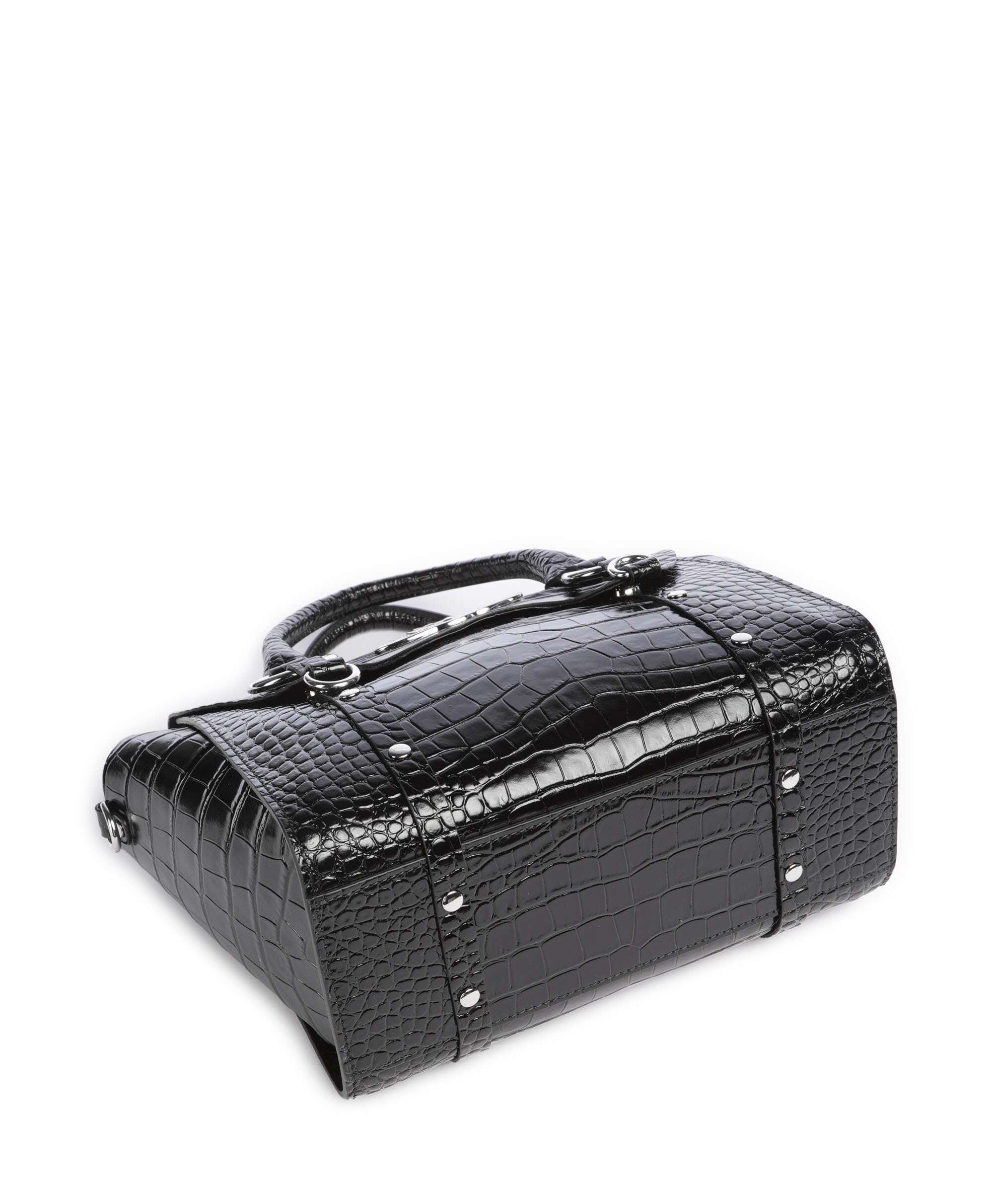 Vivienne Westwood Betty Embossed Croc Medium Handbag black