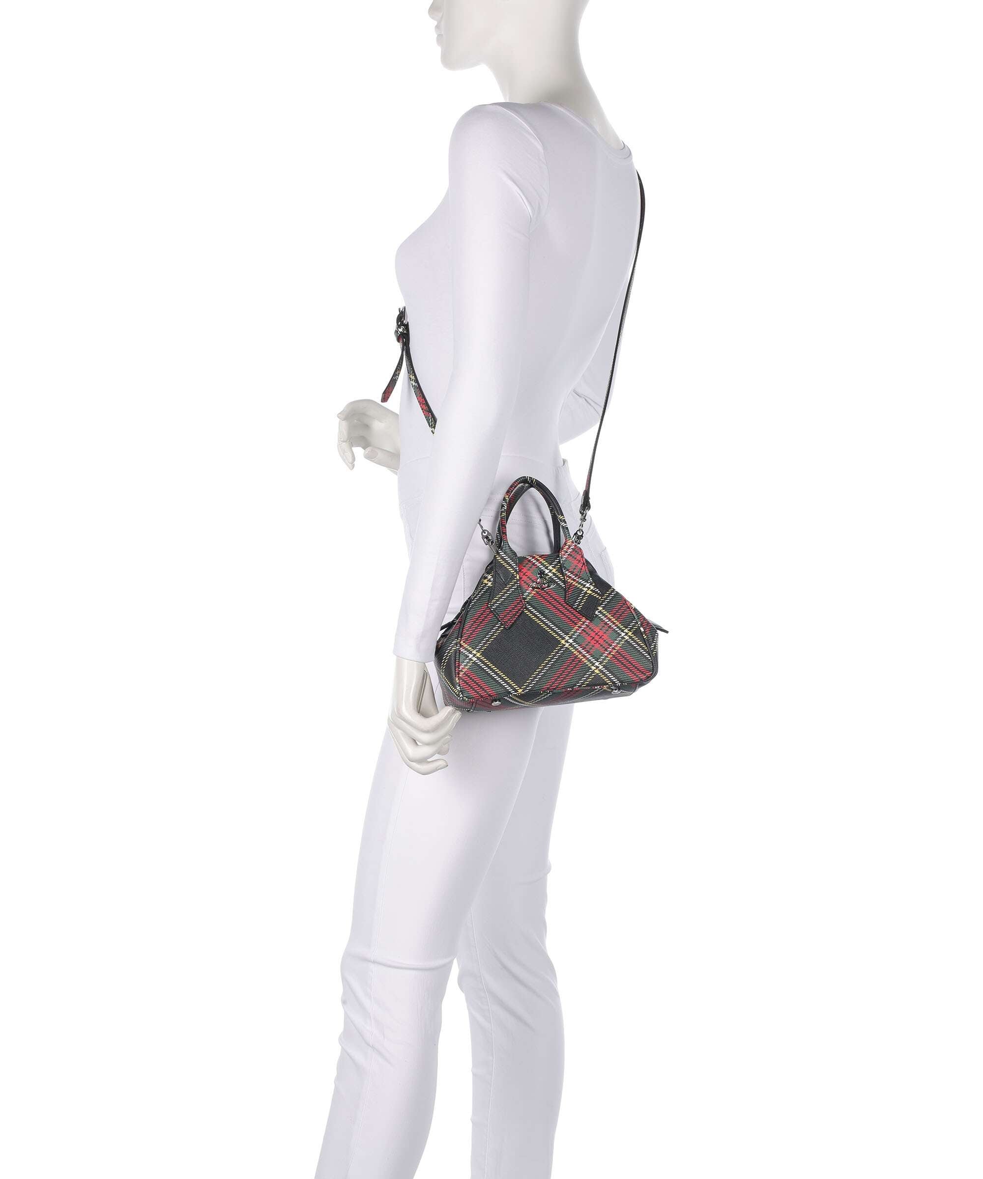 Vivienne Westwood Yasmine Saffiano Printed Small Handbag chelsea tartan