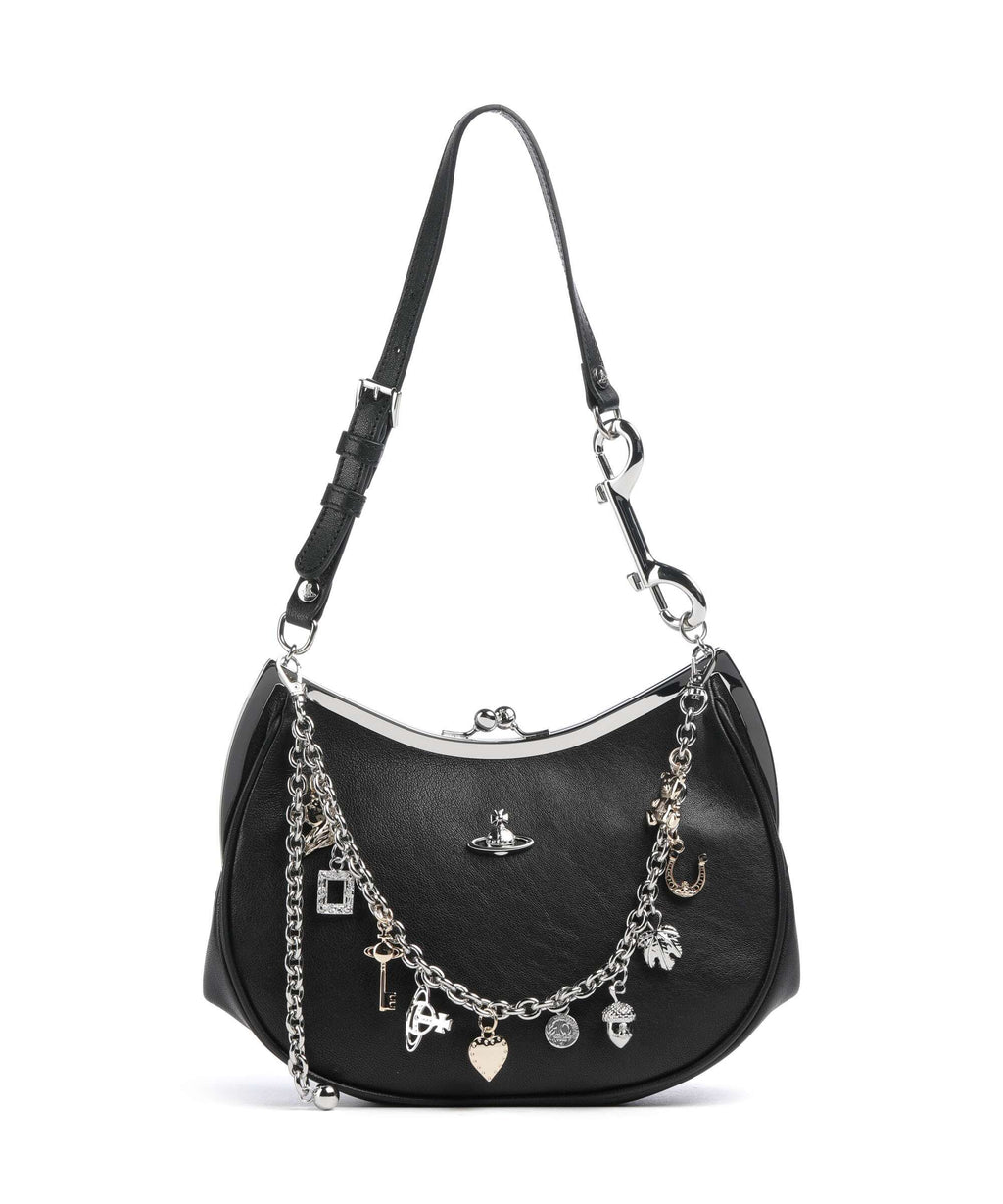 Vivienne Westwood Charm Frame Supple Shoulder bag black