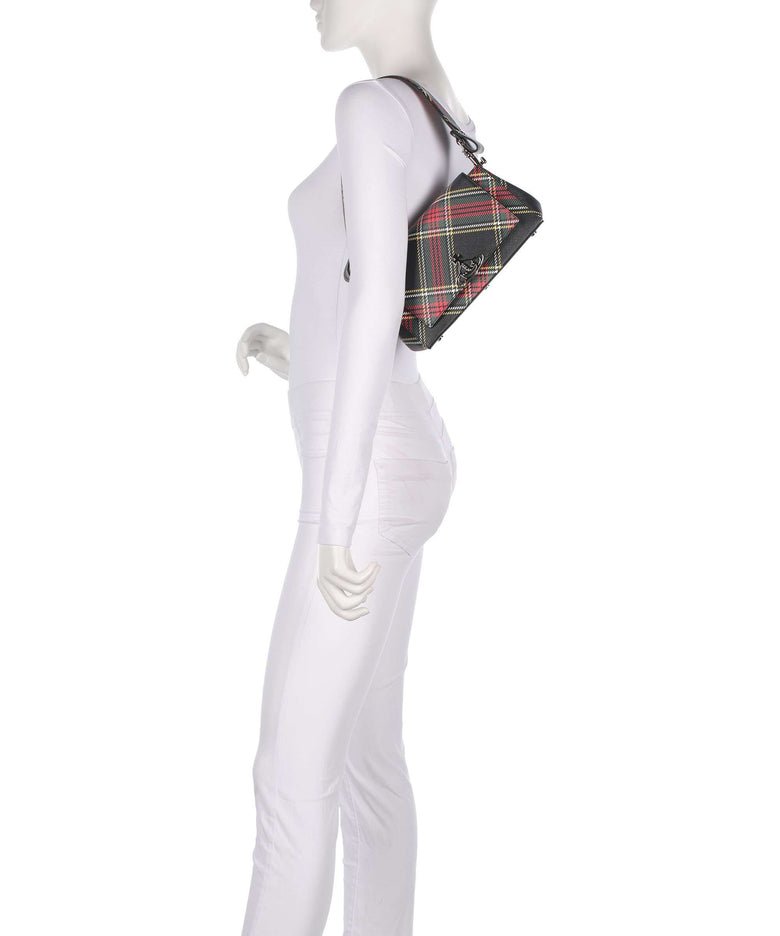 Vivienne Westwood Hazel Saffiano Printed Medium Shoulder bag chelsea tartan