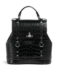 Vivienne Westwood Max Embossed Croc Small Backpack black