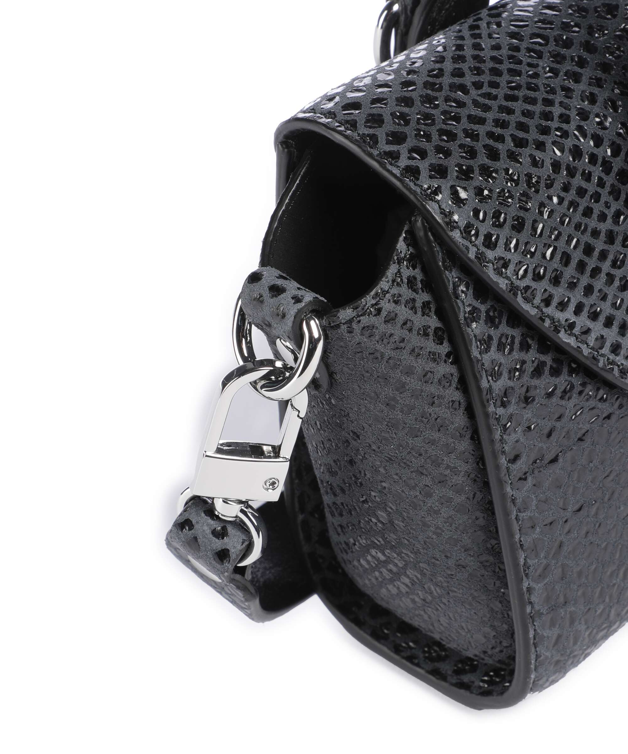 Vivienne Westwood Bettina Snake Effect Mini Handbag dark grey