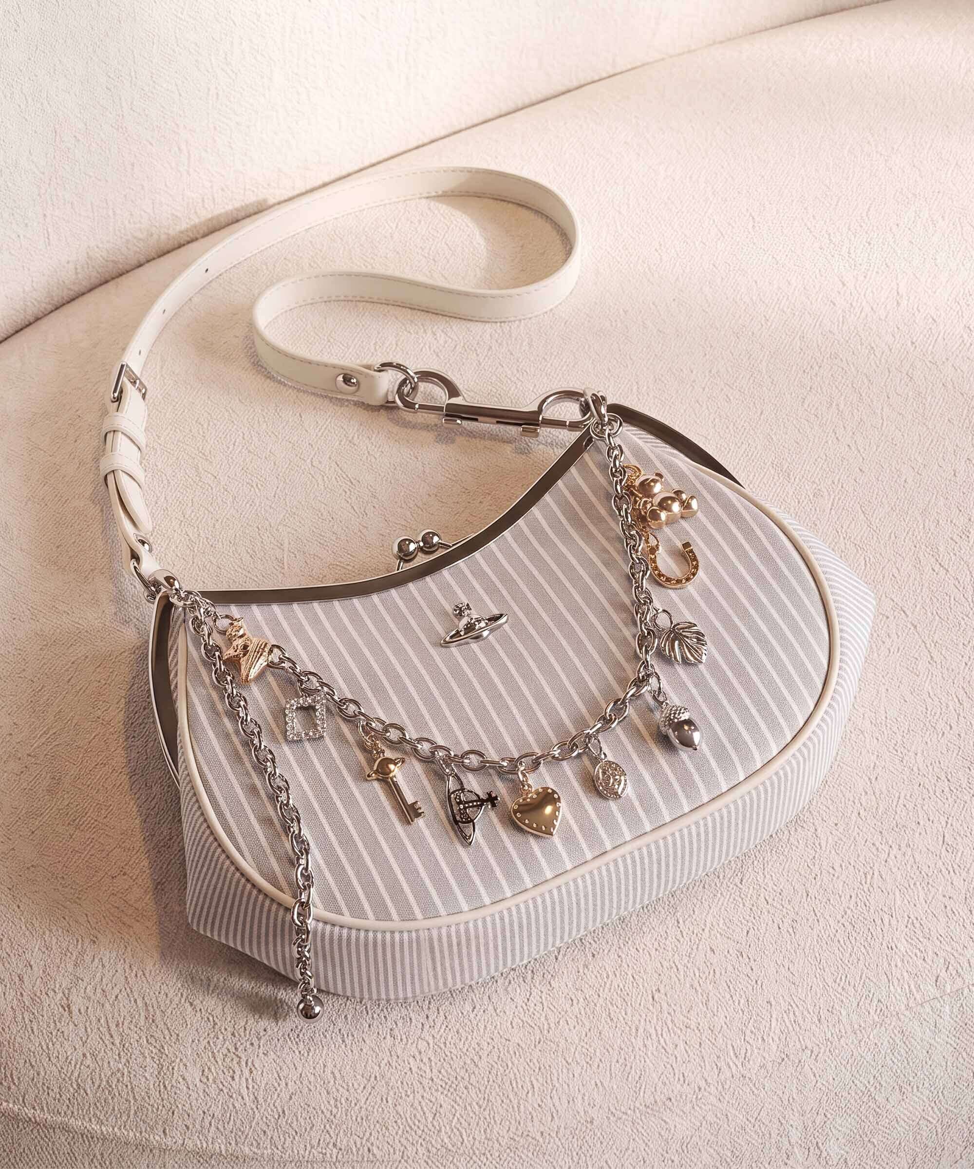 Vivienne Westwood Charm Frame Classic Oxford Shirt Shoulder bag multi