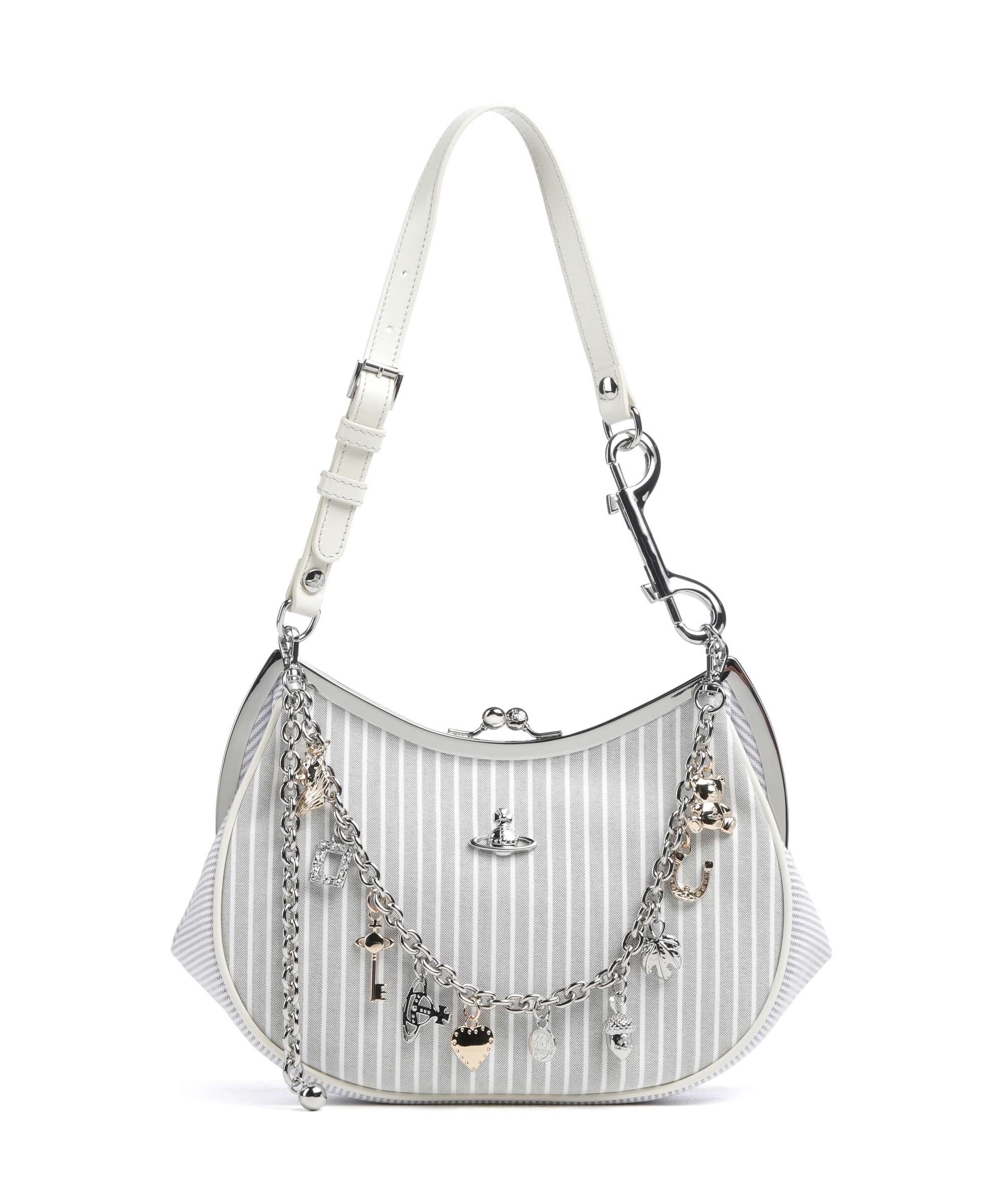Vivienne Westwood Charm Frame Classic Oxford Shirt Shoulder bag multi